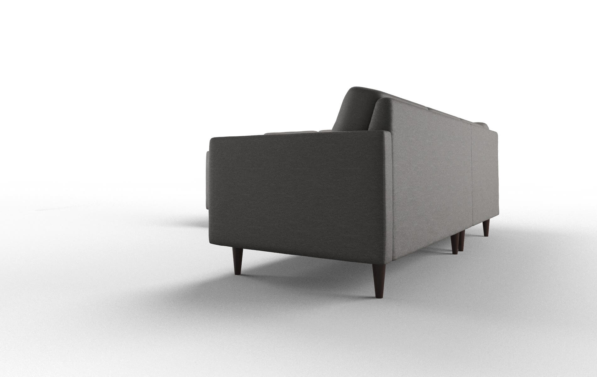 Oslo Oscar Grey Sectional espresso legs 4