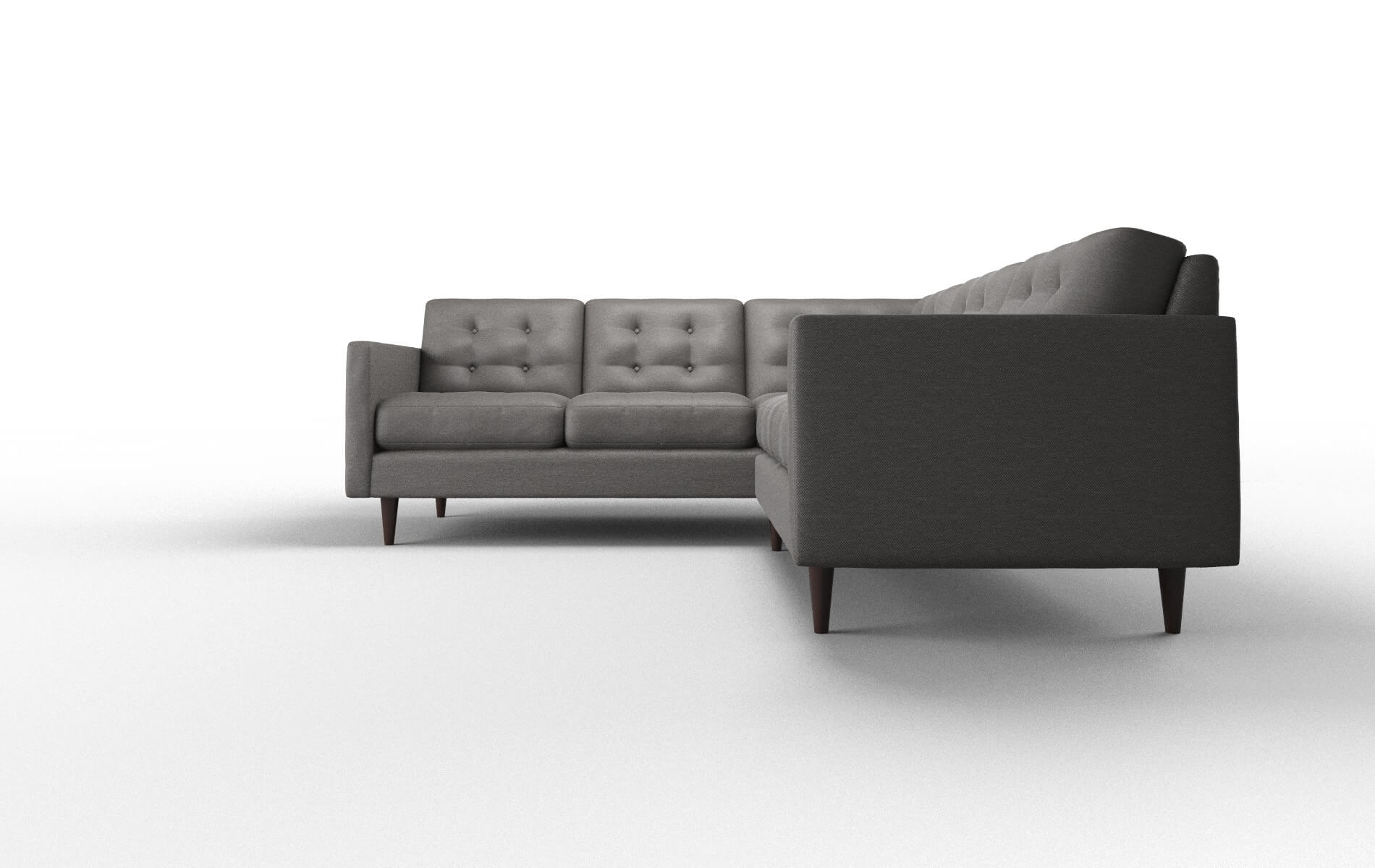 Oslo Oscar Grey Sectional espresso legs 5