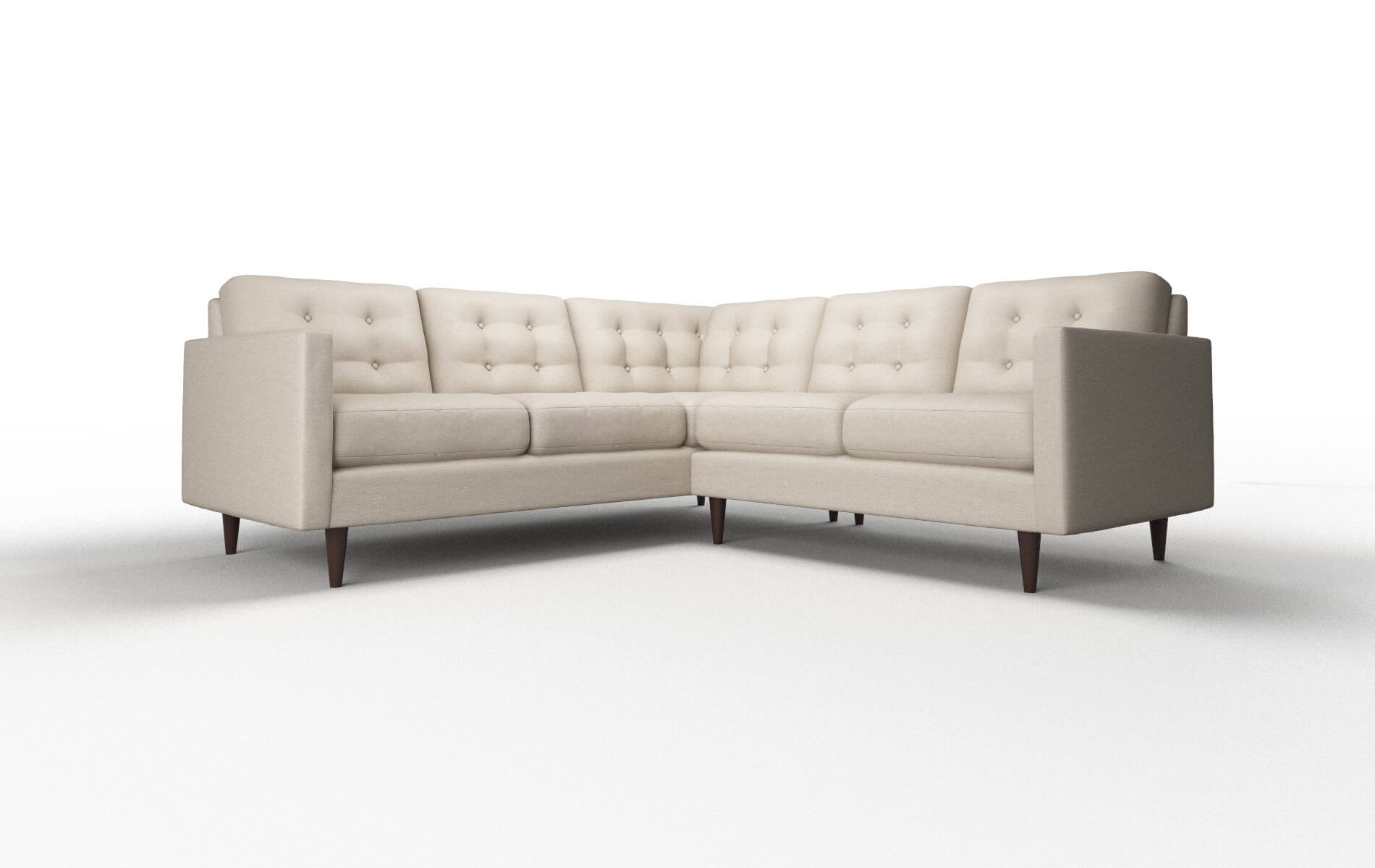 Oslo Oscar Linen Sectional espresso legs 1