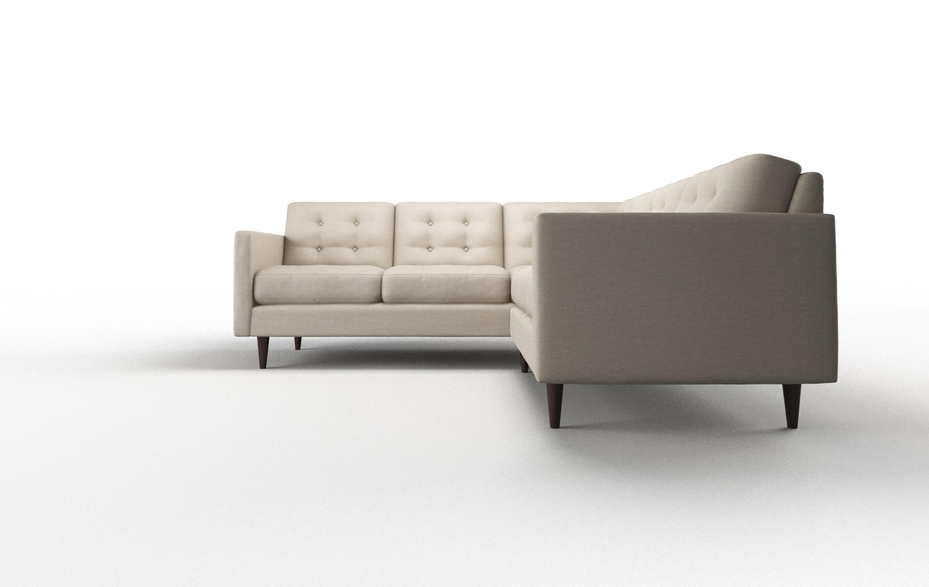 Oslo Oscar Linen Sectional espresso legs 5