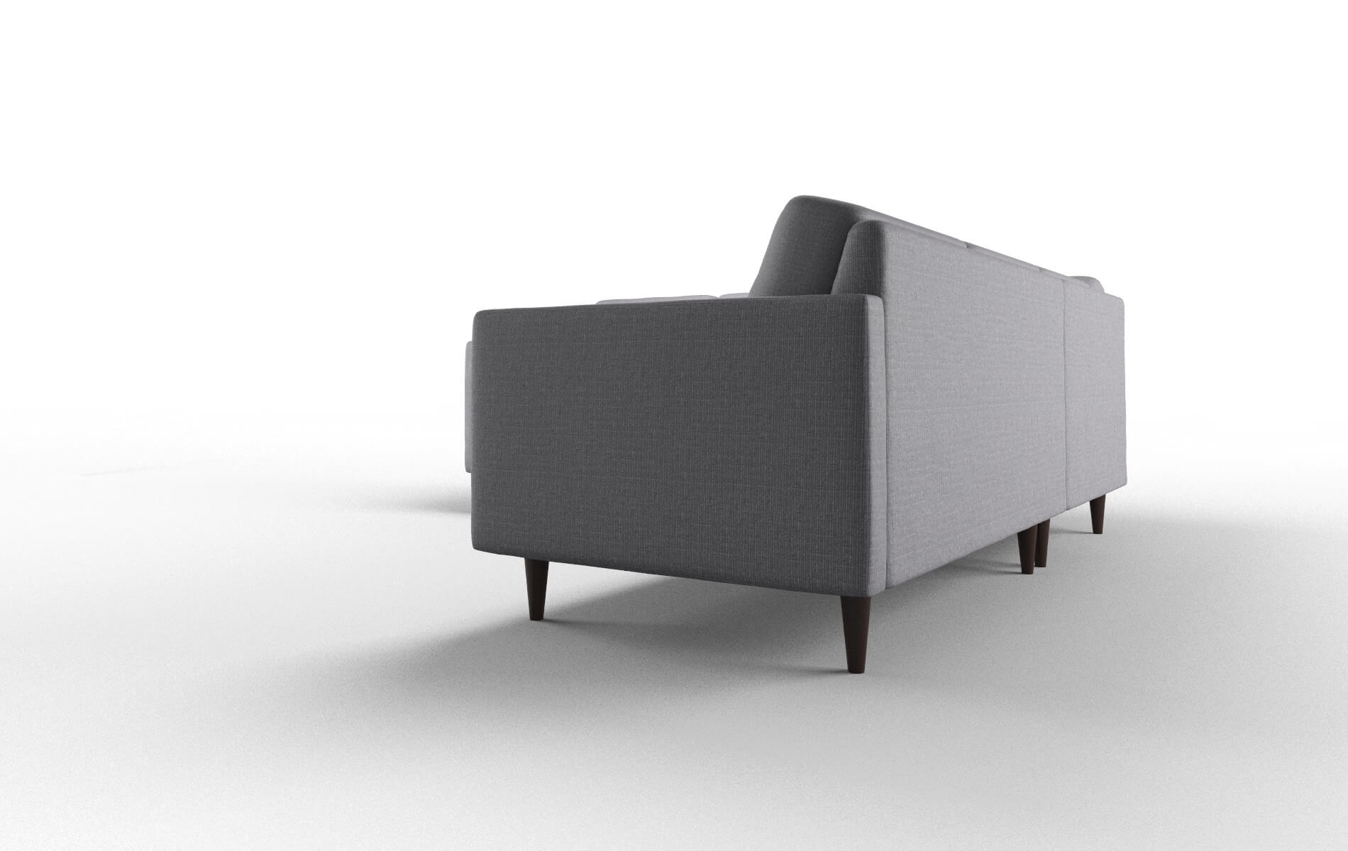 Oslo Parker Ash Sectional espresso legs 4