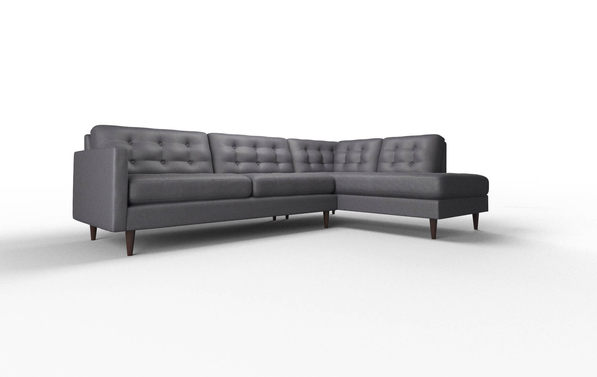 Oslo Parker Charcoal Panel espresso legs 2