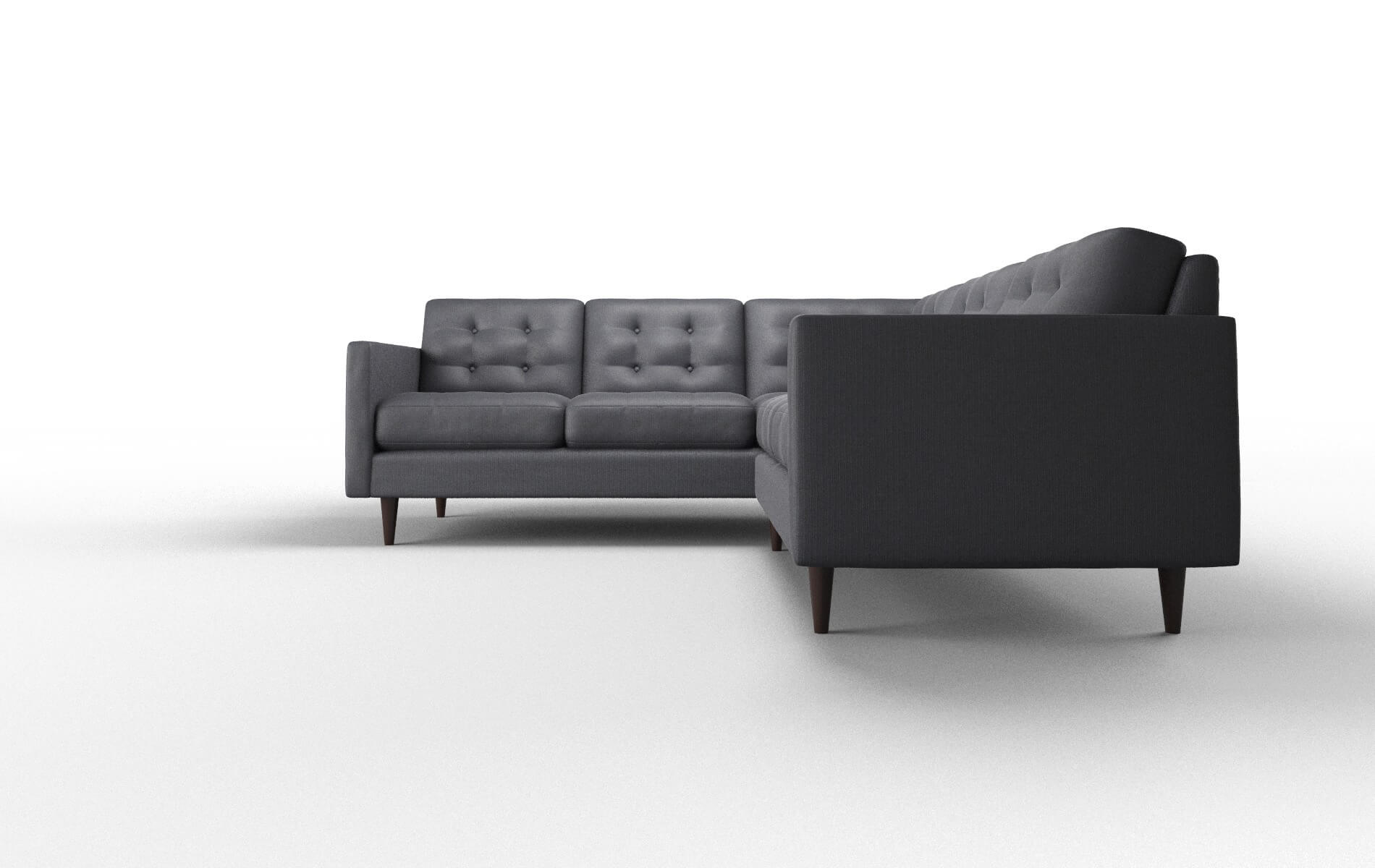 Oslo Parker Midnight Sectional espresso legs 5