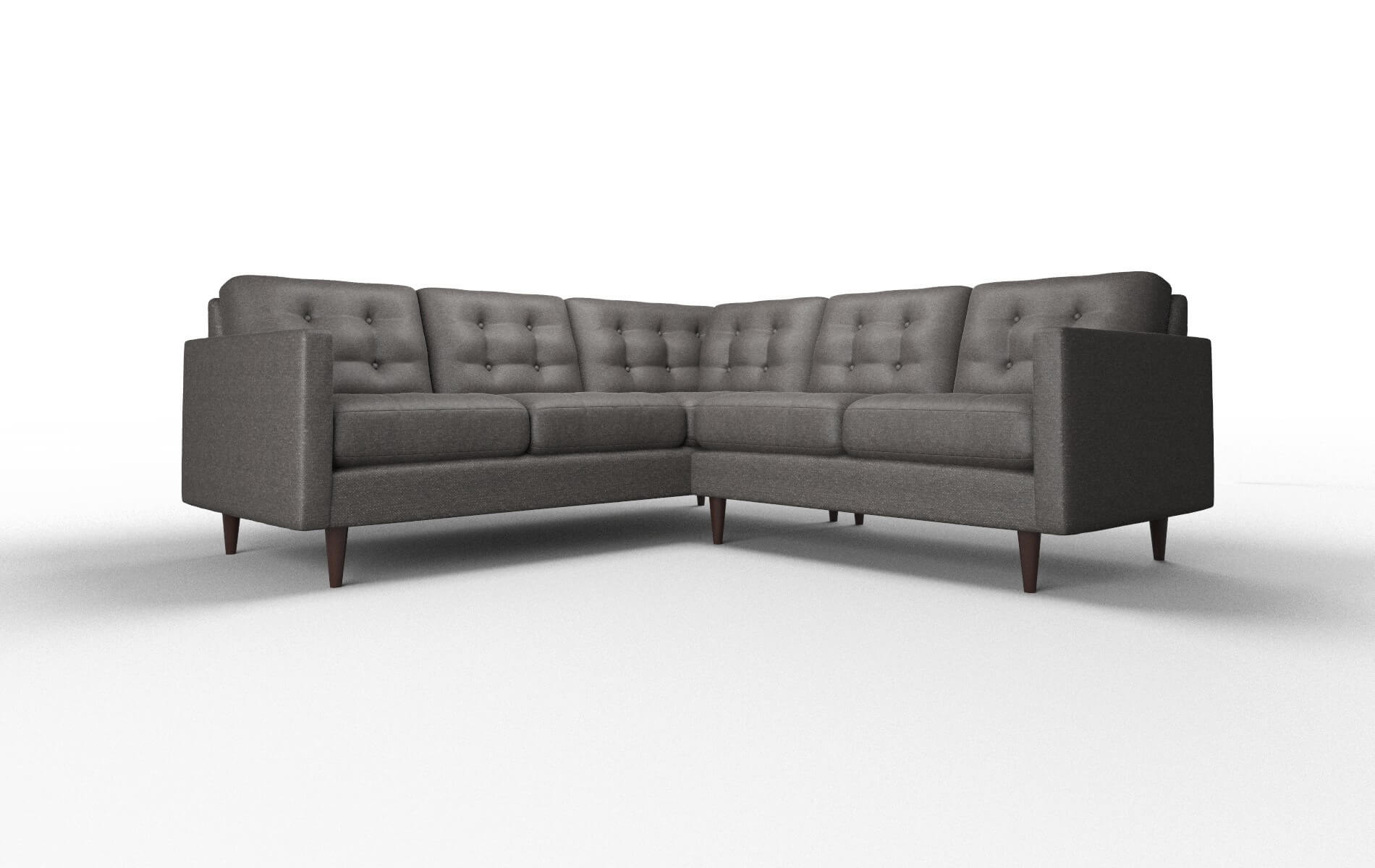 Oslo Phoenix Chocolate Sectional espresso legs 1