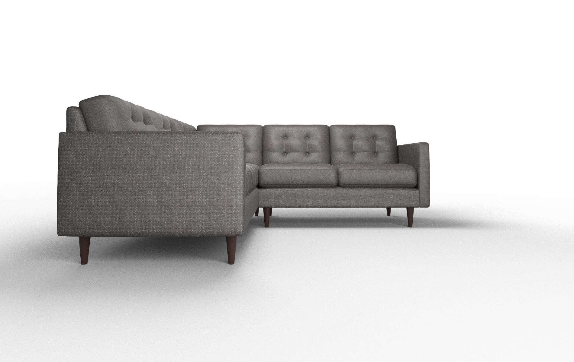 Oslo Phoenix Chocolate Sectional espresso legs 2
