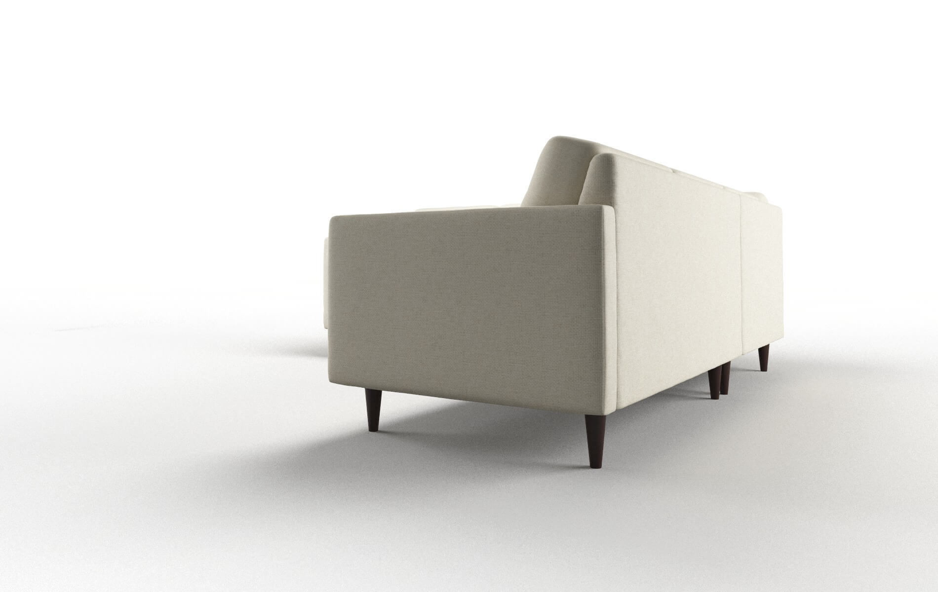 Oslo Phoenix Ivory Sectional espresso legs 4