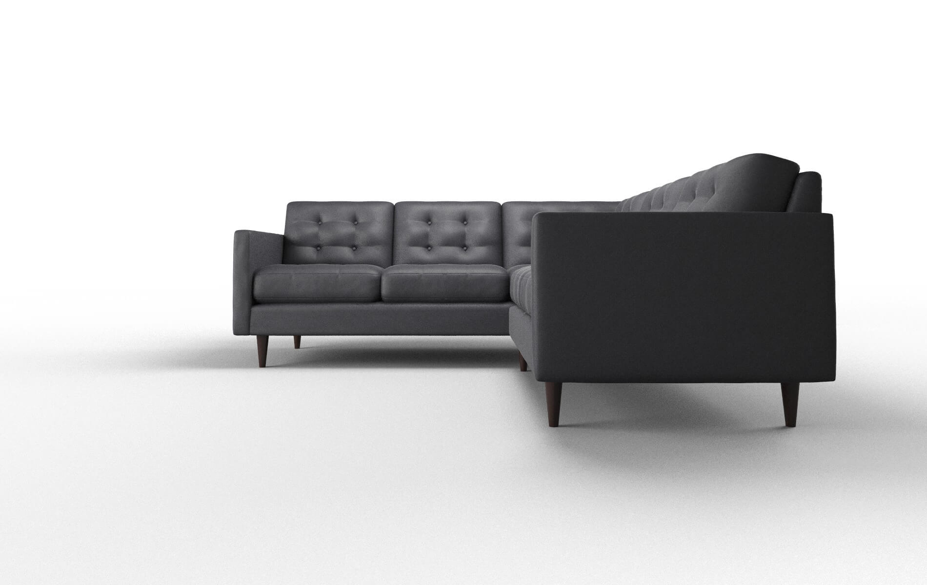 Oslo Redondo Navy Sectional espresso legs 5