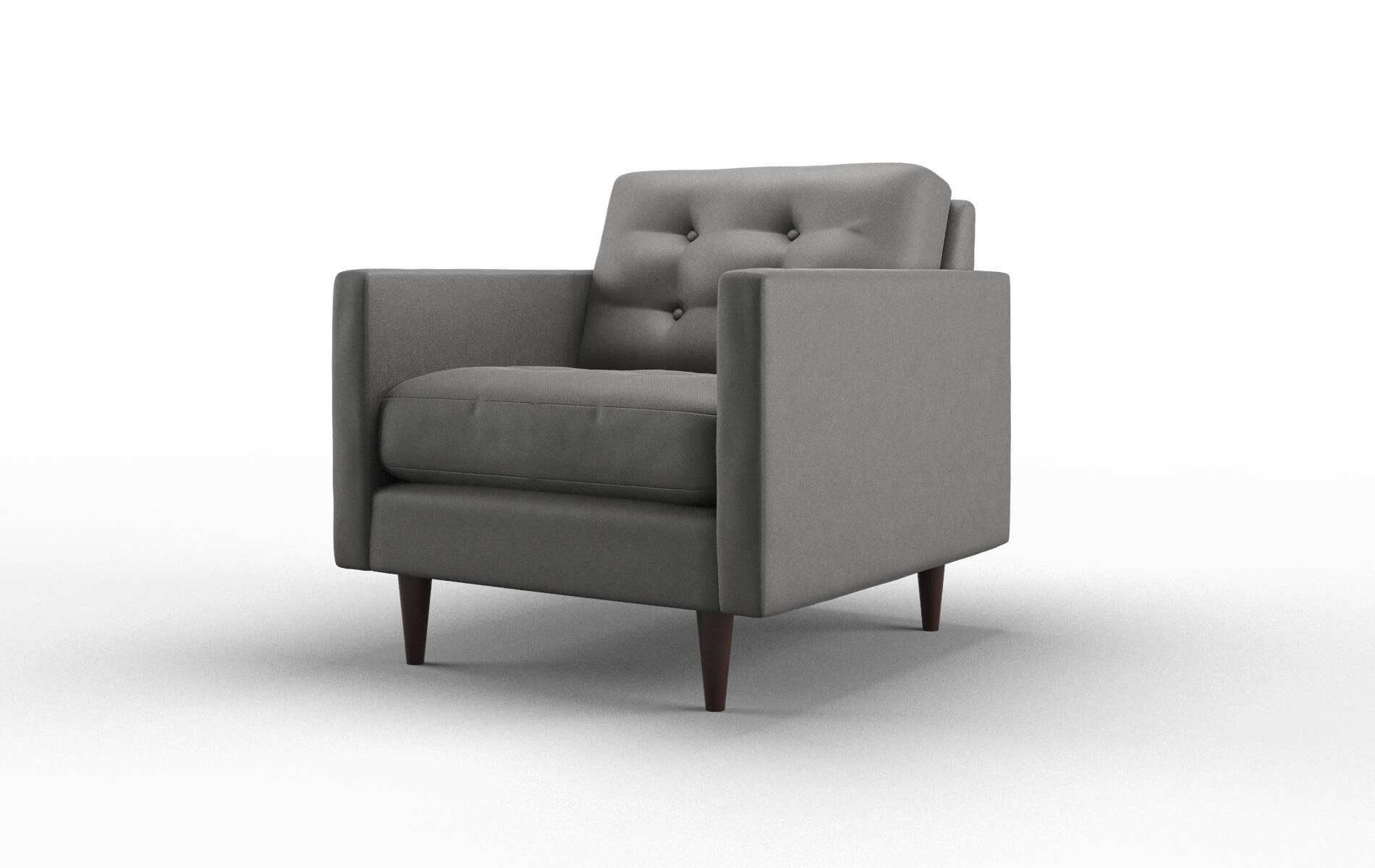 Oslo Rocket Charcoal Chair espresso legs 4