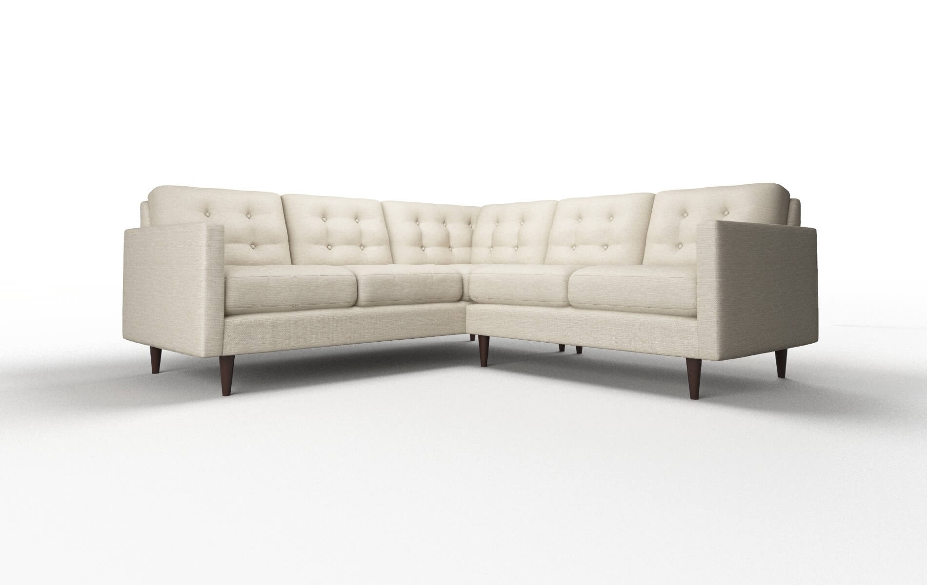 Oslo Rocket Dove Sectional espresso legs 1