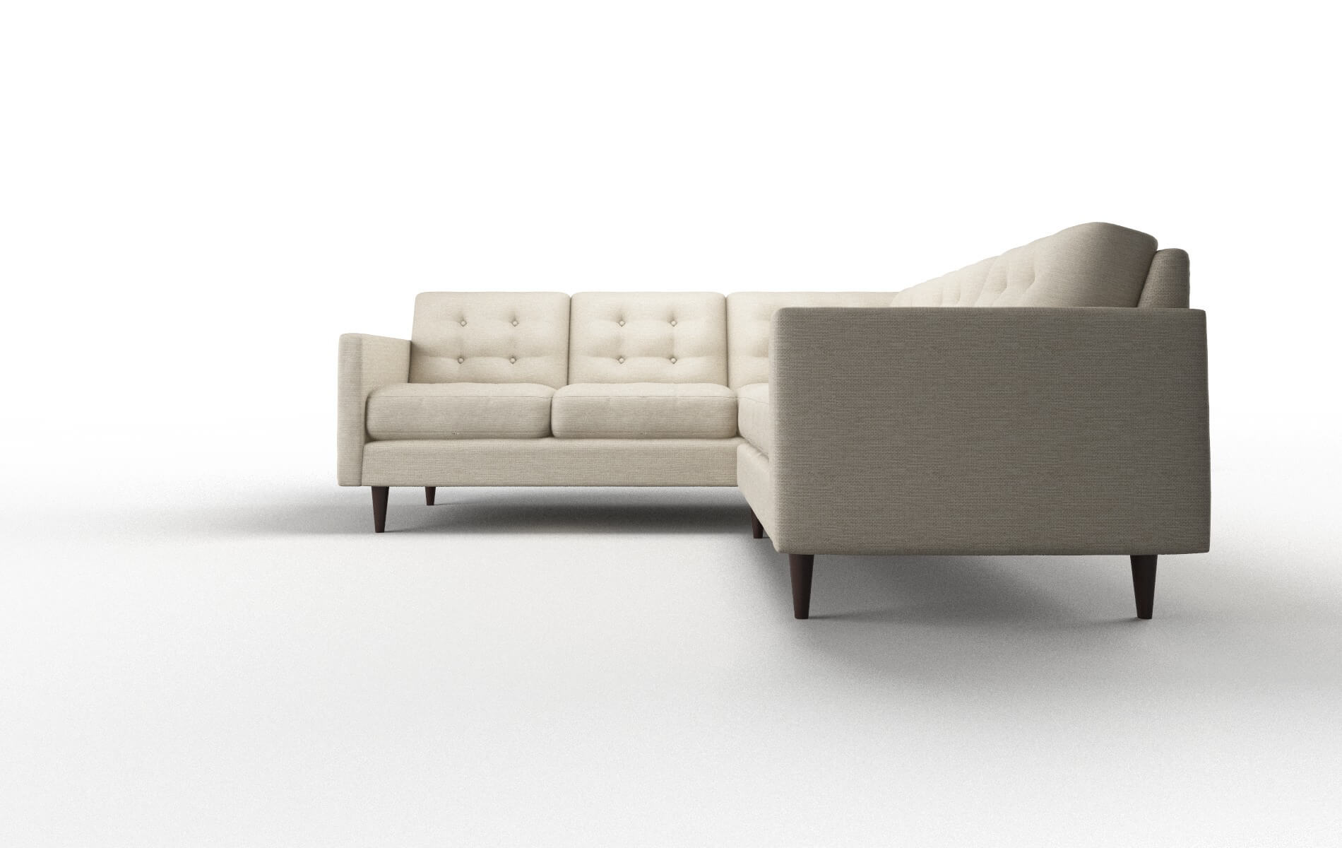 Oslo Rocket Dove Sectional espresso legs 5