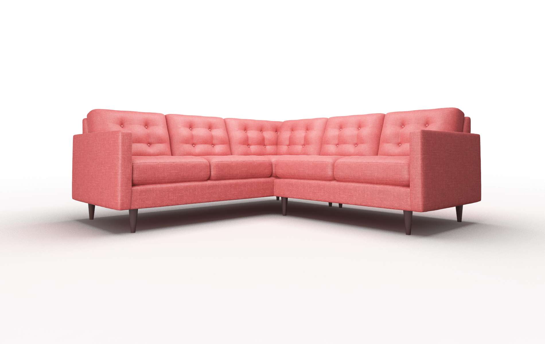 Oslo Royale Berry Sectional espresso legs