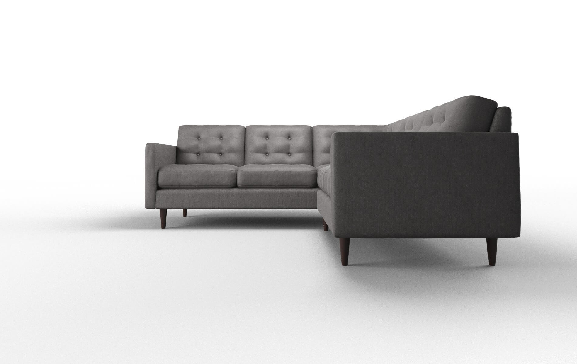 Oslo Sasha Grey Sectional espresso legs 5