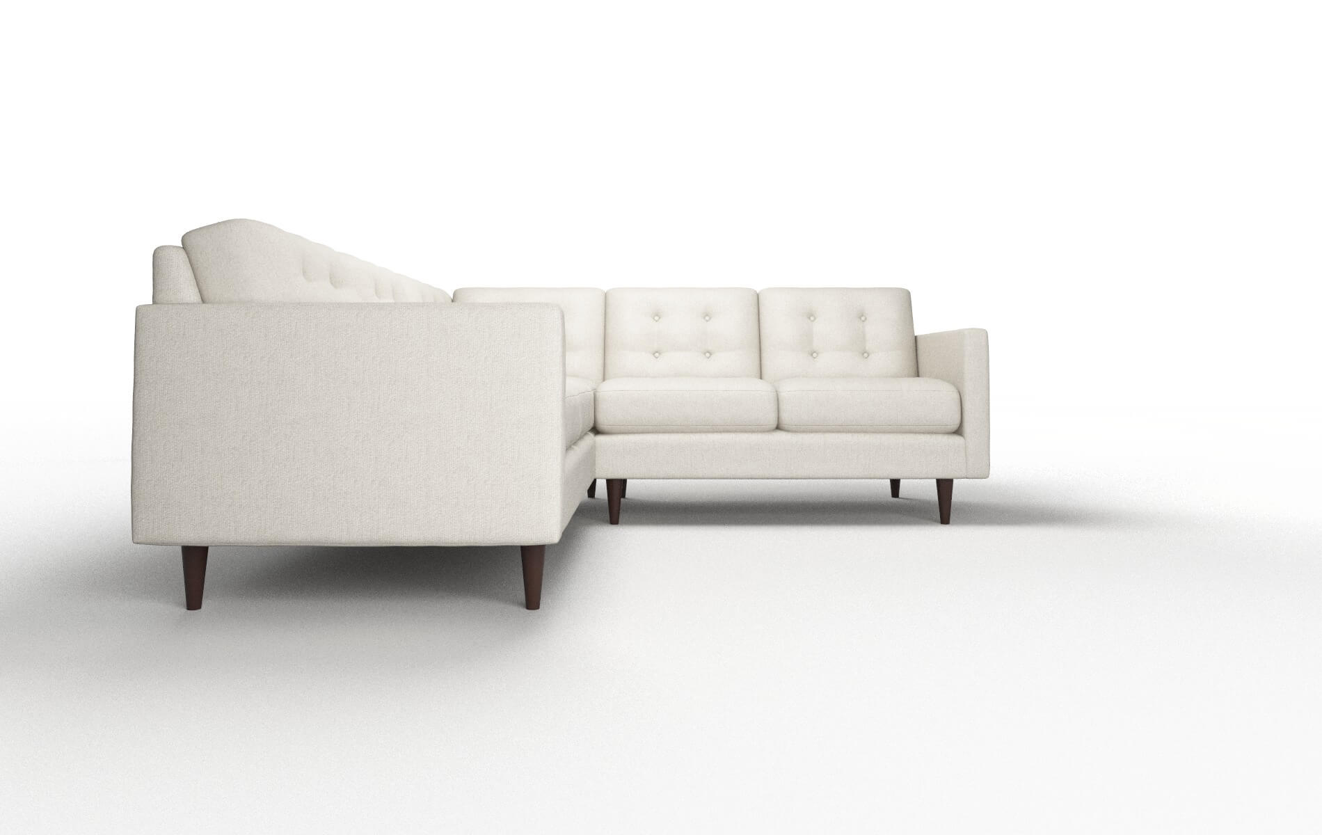 Oslo Sasha Linen Sectional espresso legs 2