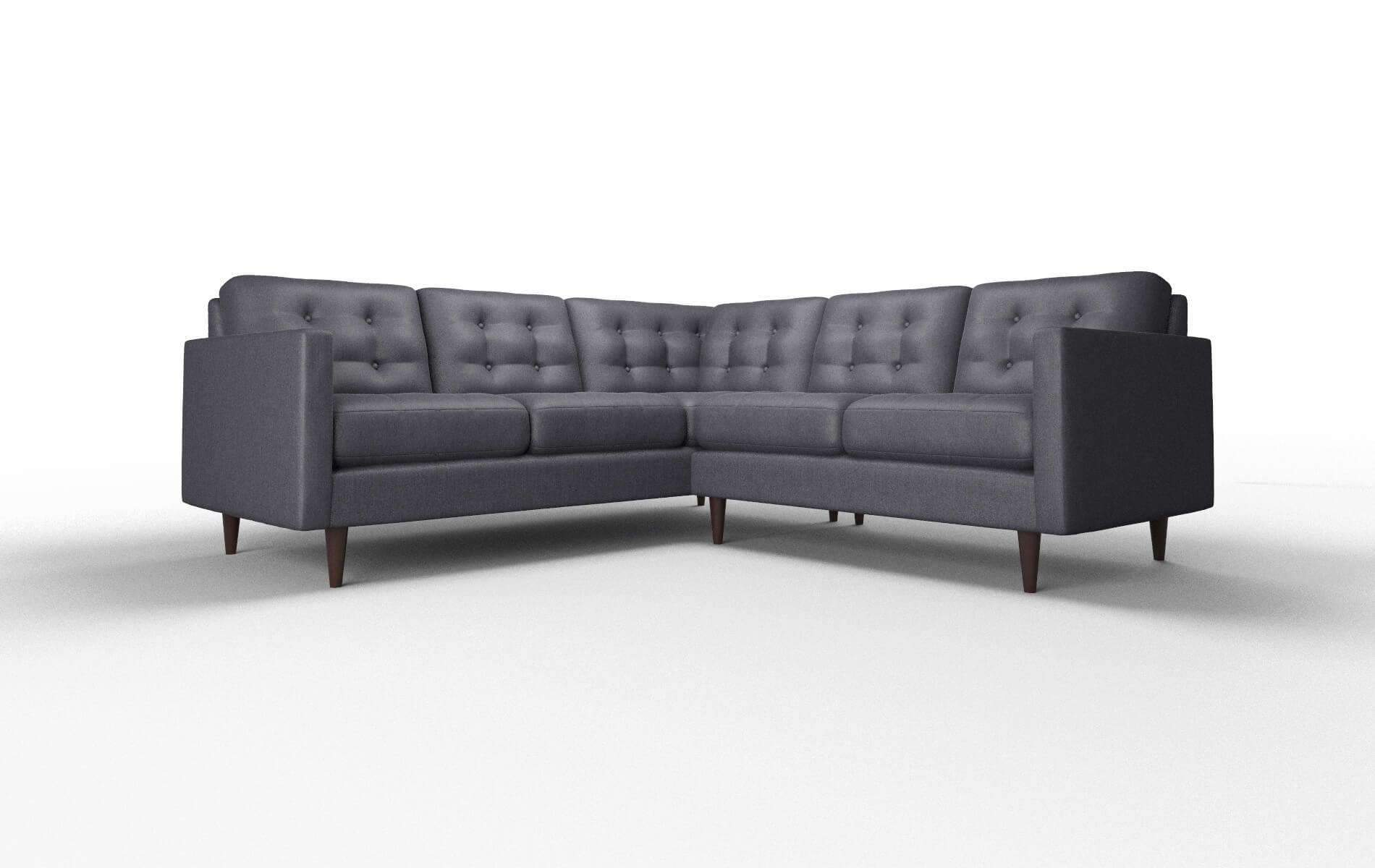 Oslo Sasha navy Sectional Espresso Legs  1