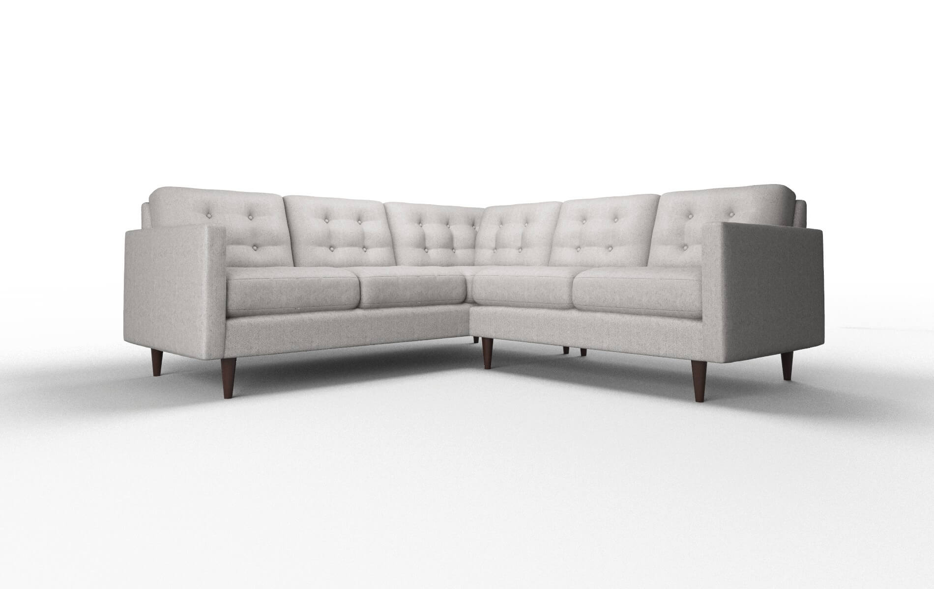 Oslo Sasha Silver Sectional espresso legs 1