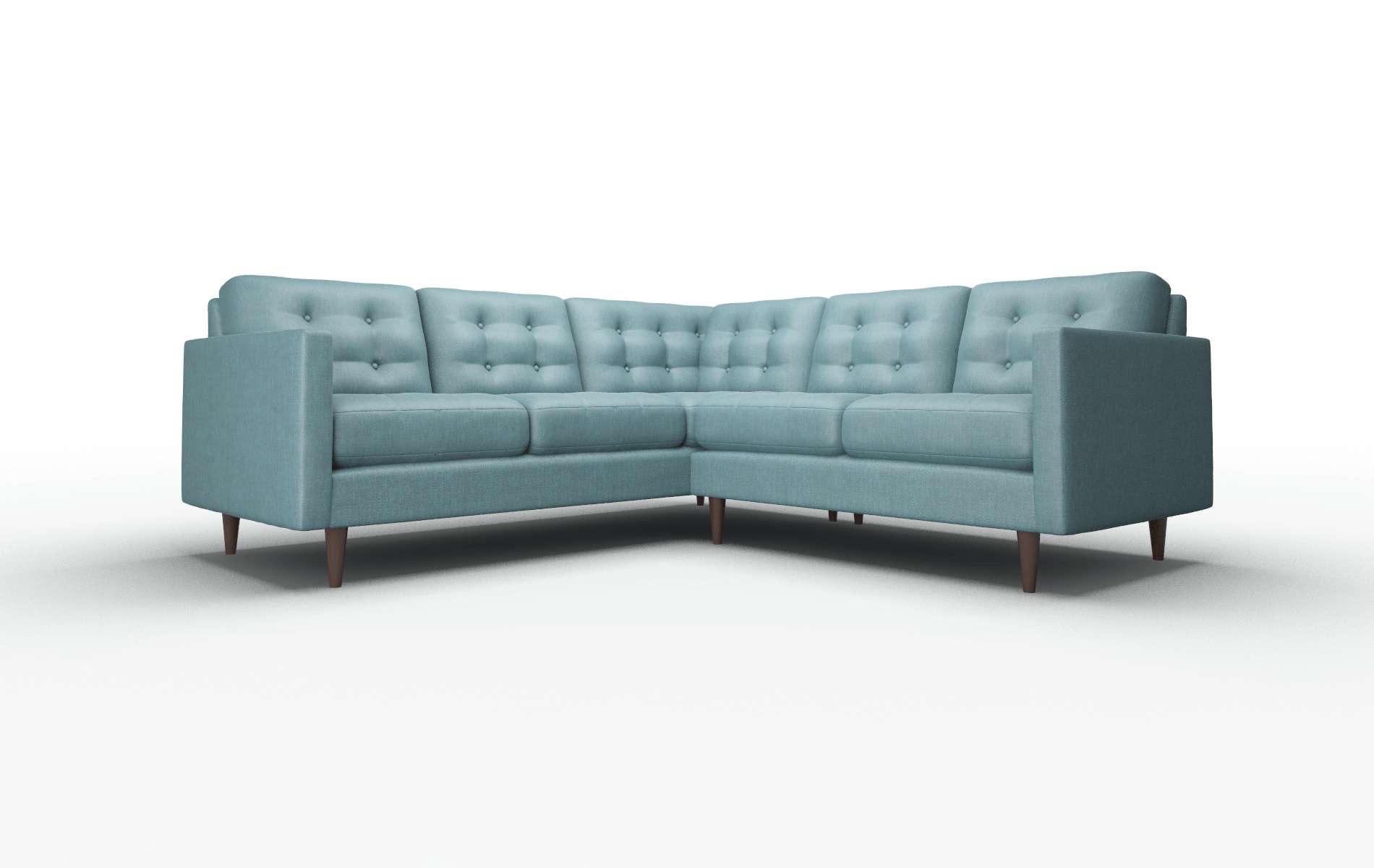 Oslo Simplex Blue_moon Sectional espresso legs 1