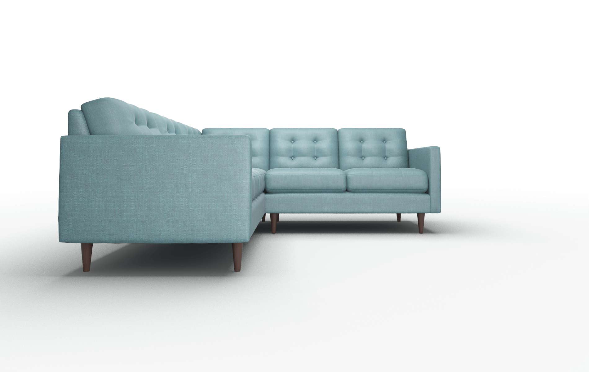Oslo Simplex Blue_moon Sectional espresso legs 2