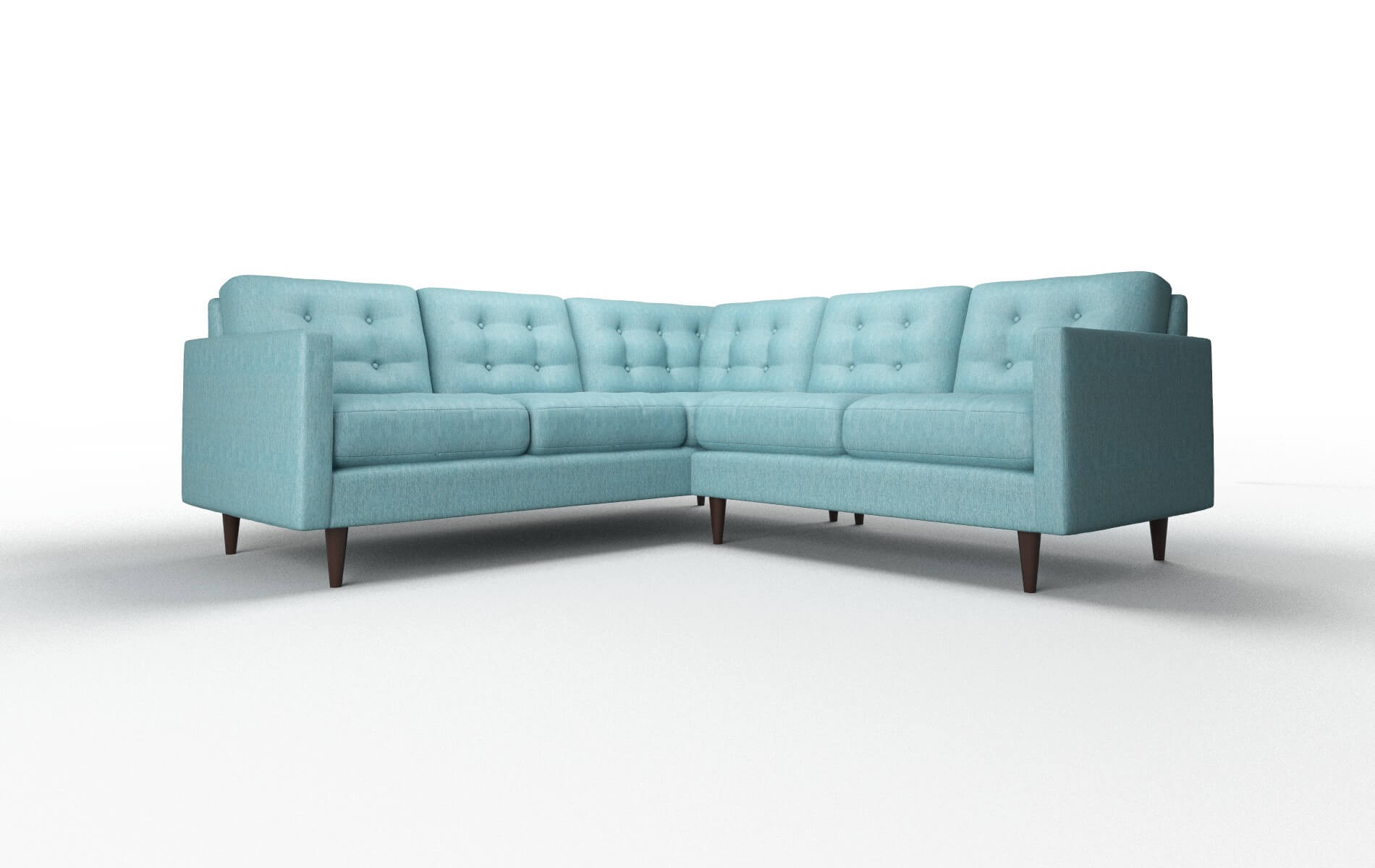 Oslo Sorrento denim Sectional Espresso Legs  1