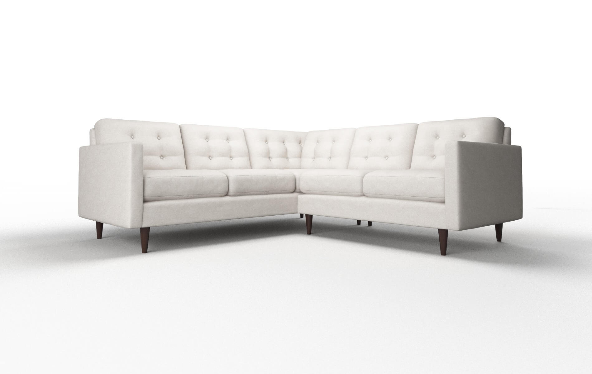 Oslo Suave Dove Sectional espresso legs 1