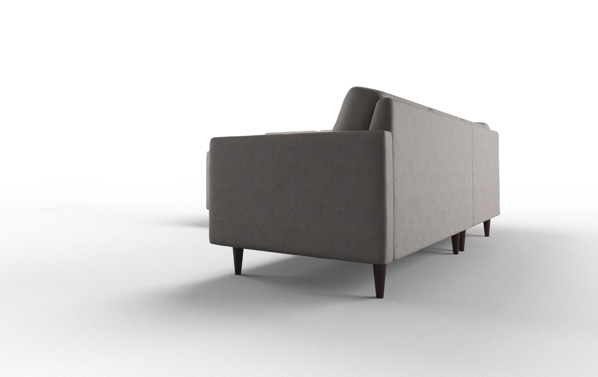Oslo Suave Slate Sectional espresso legs 4