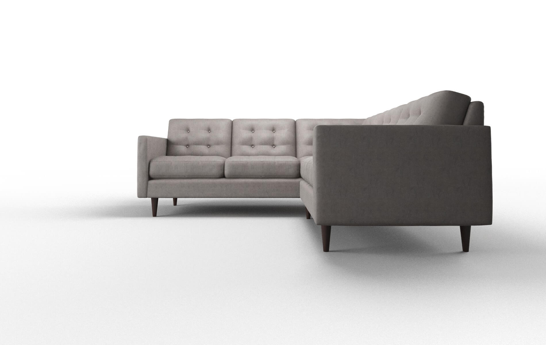 Oslo Suave Slate Sectional espresso legs 5
