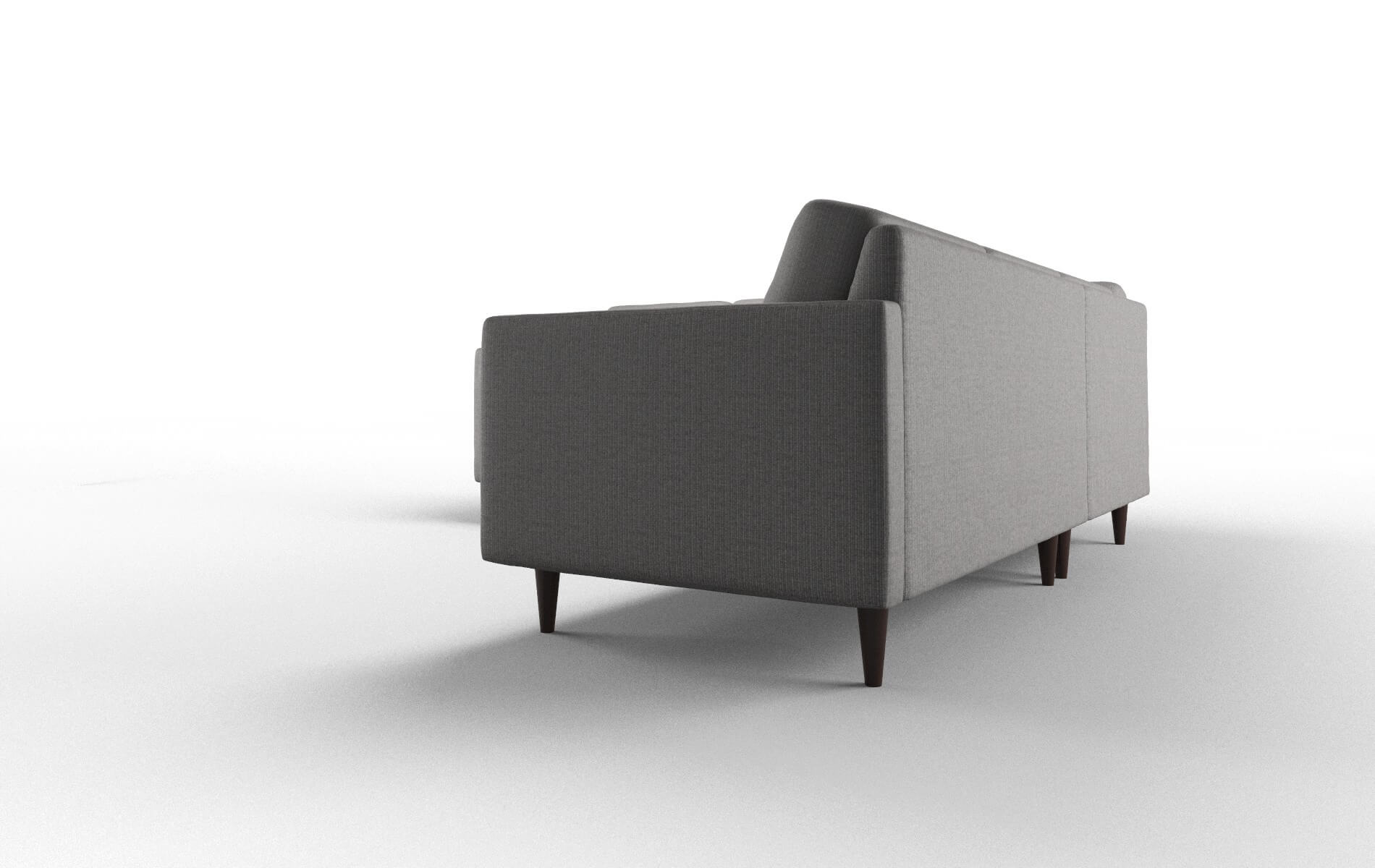 Oslo Terrain Oatmeal Sectional espresso legs 4