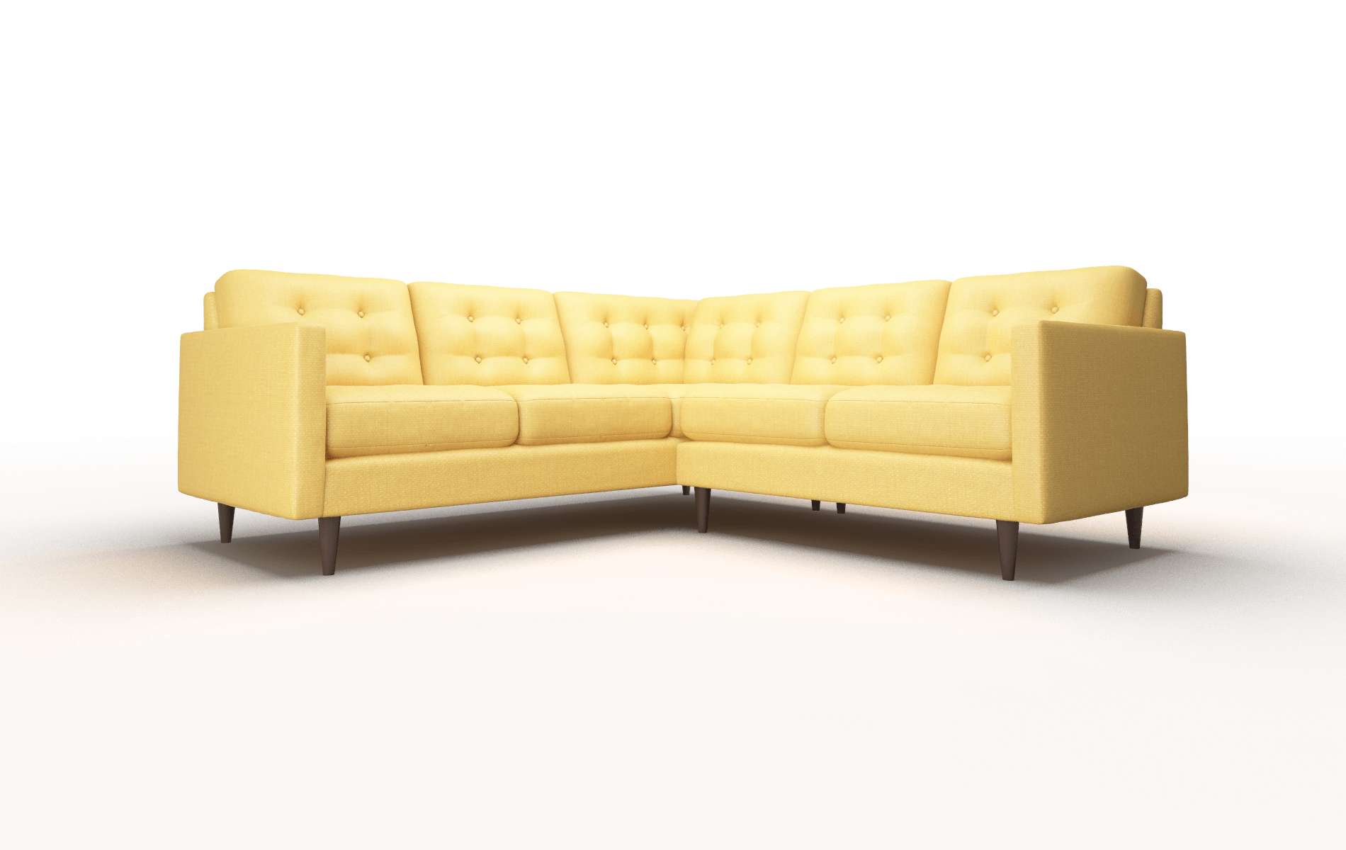 Oslo Tess turmeric Sectional Espresso Legs  1