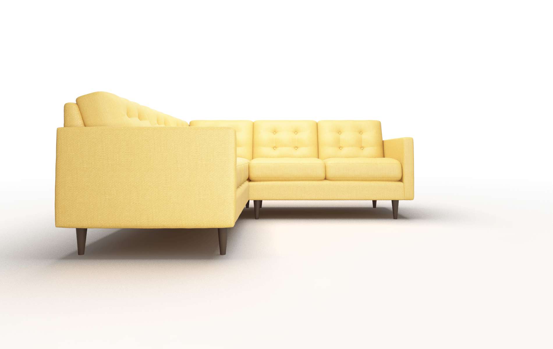 Oslo Tess Turmeric Sectional espresso legs 2