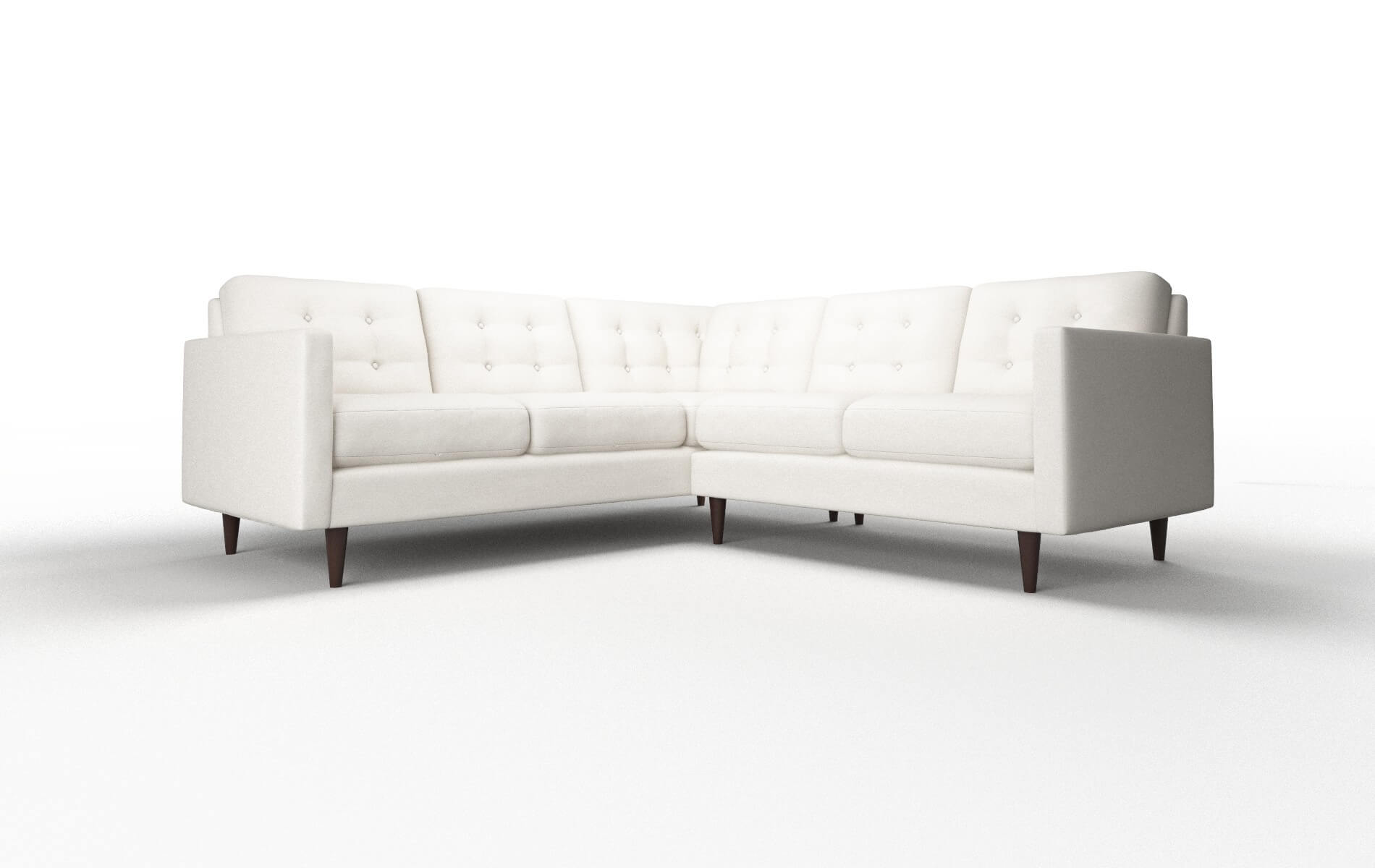 Oslo Venice Eggshell Sectional espresso legs 1