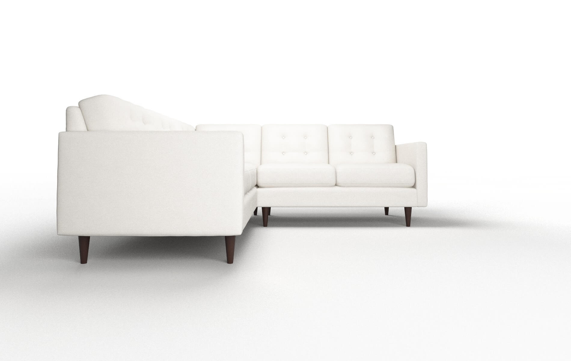Oslo Venice Eggshell Sectional espresso legs 2