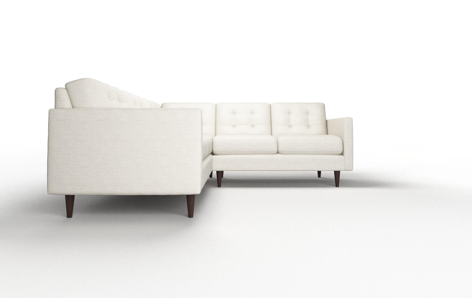 Oslo Venus Cream Sectional espresso legs 2