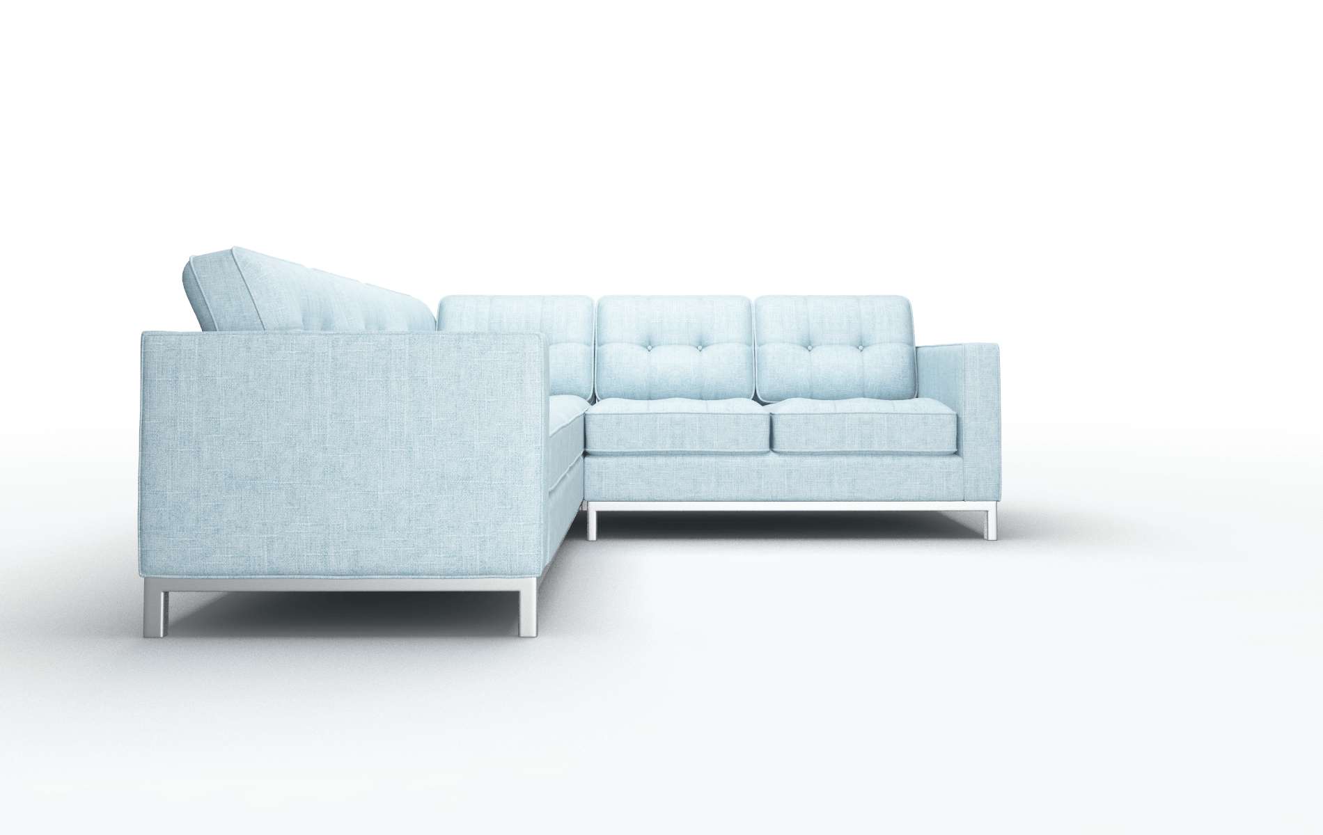 Oxford Atlas Turquoise Sectional metal legs 2