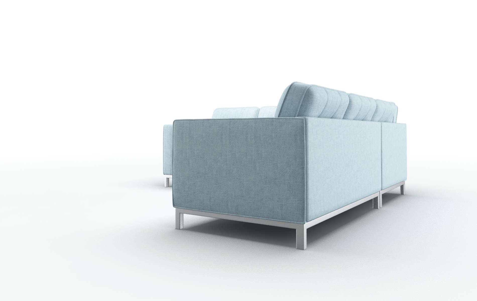 Oxford Atlas Turquoise Sectional metal legs 4