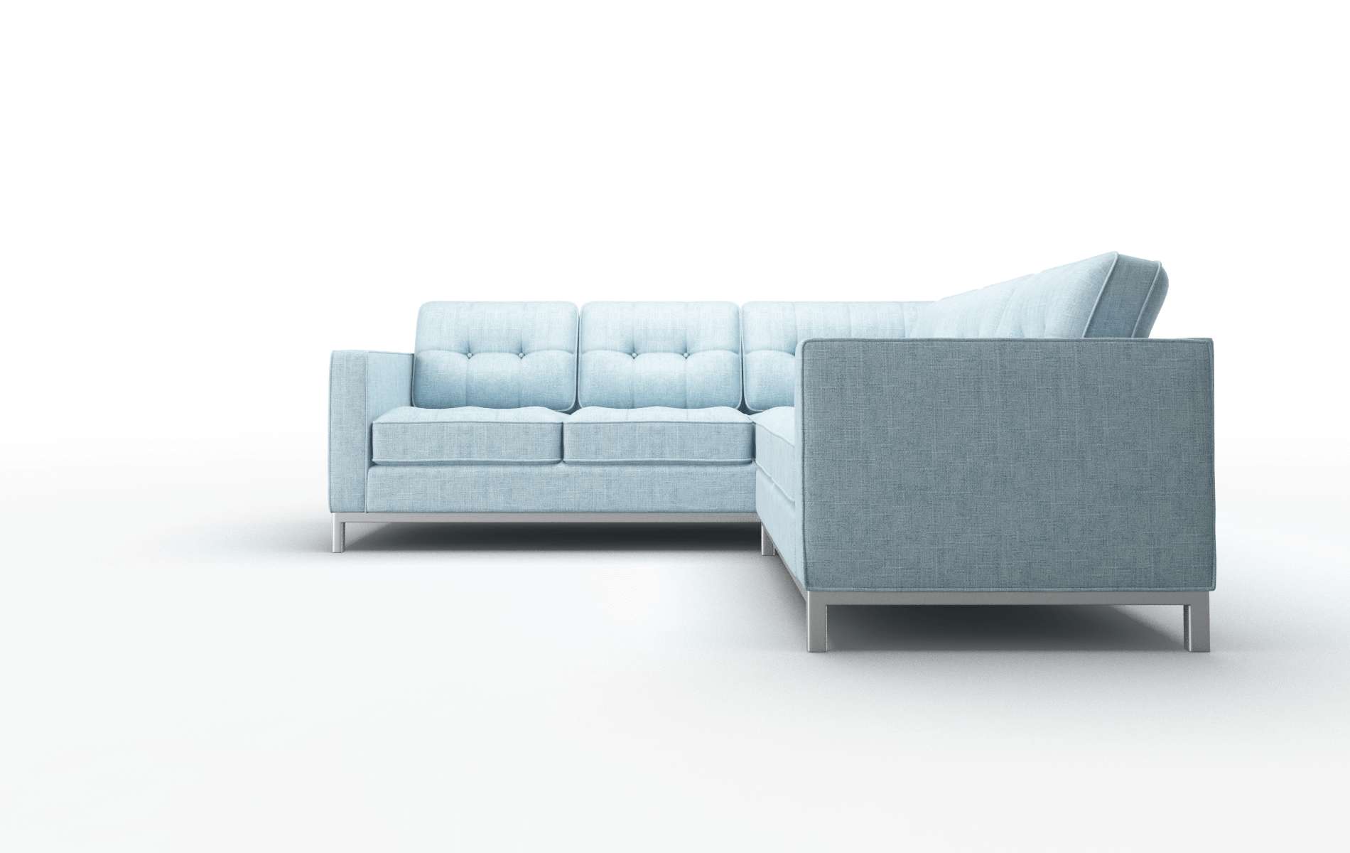 Oxford Atlas Turquoise Sectional metal legs 5