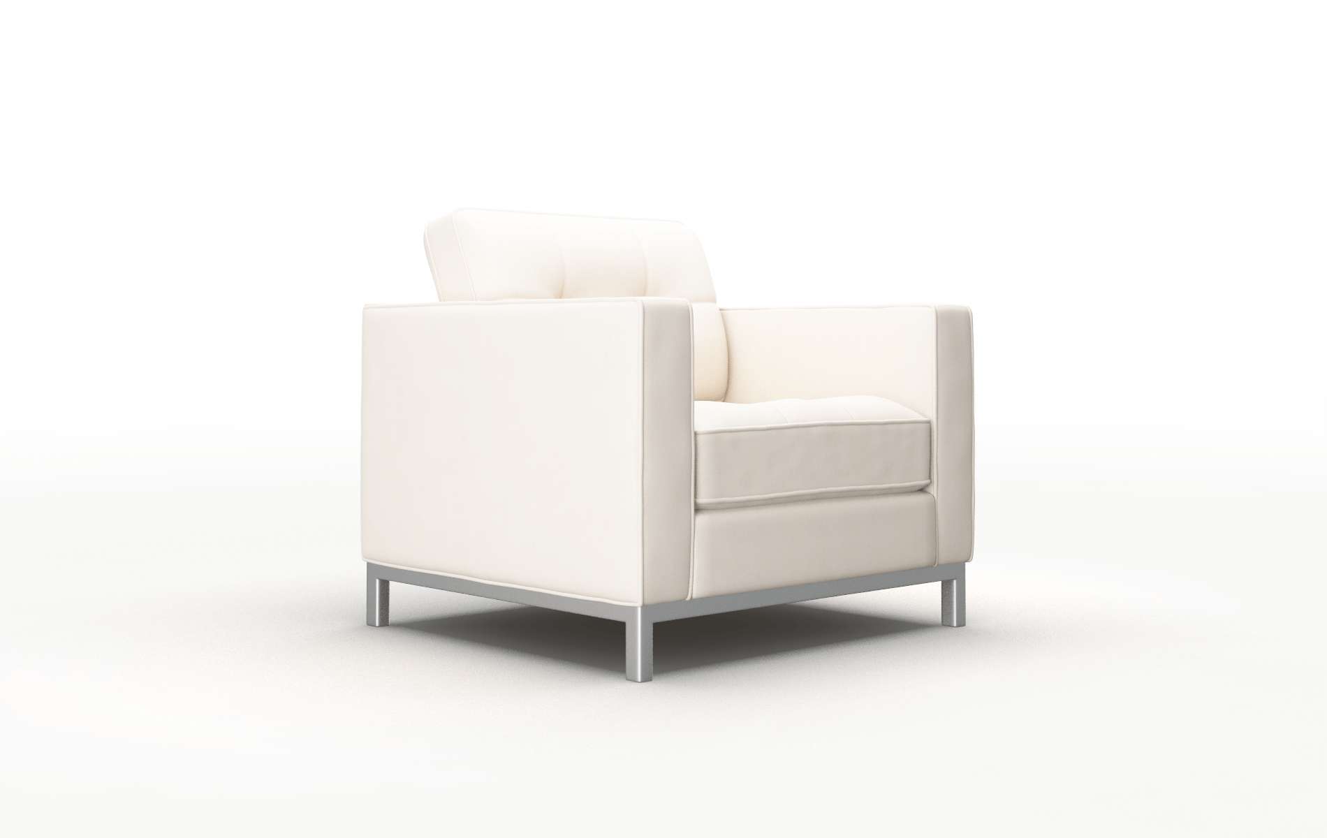 Oxford Blanche Milky Chair metal legs 2