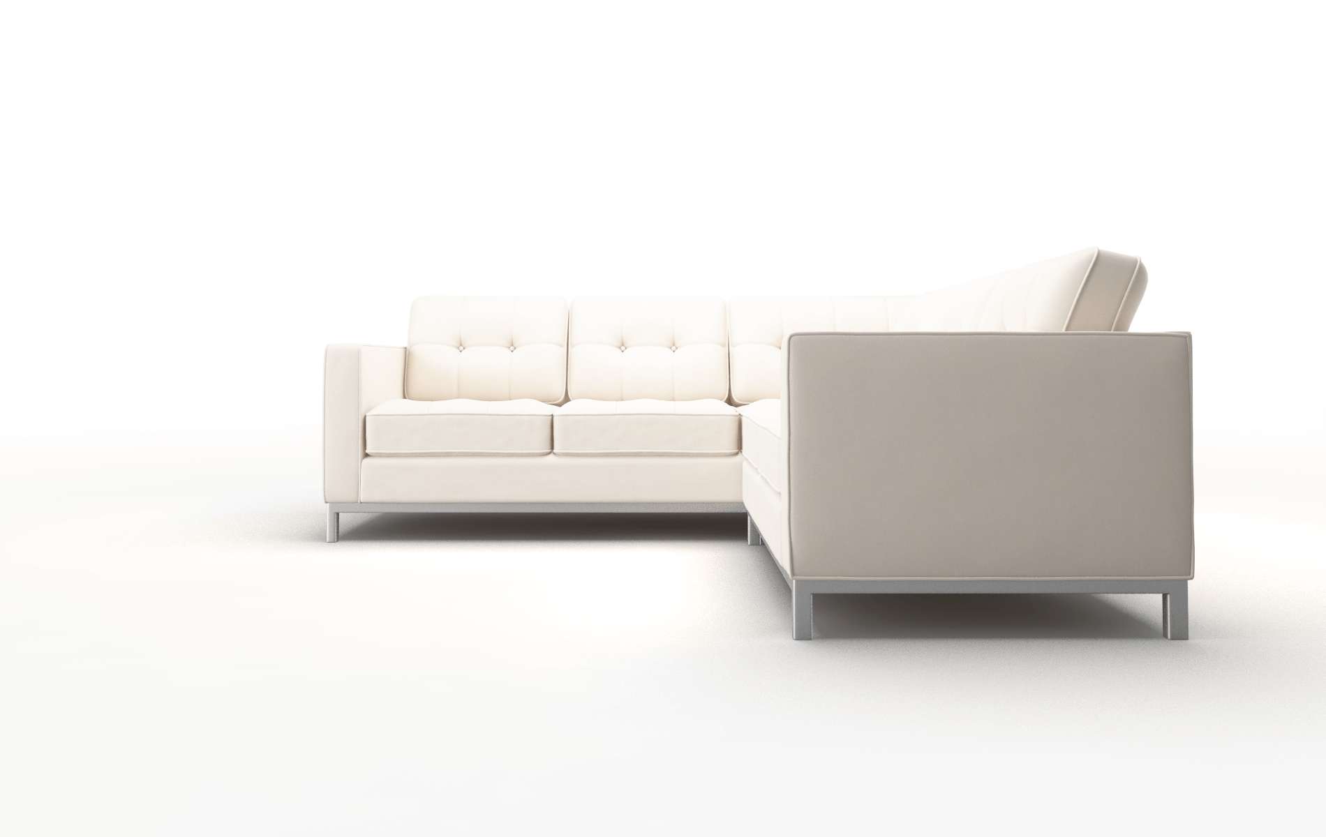 Oxford Blanche Milky Sectional metal legs 5