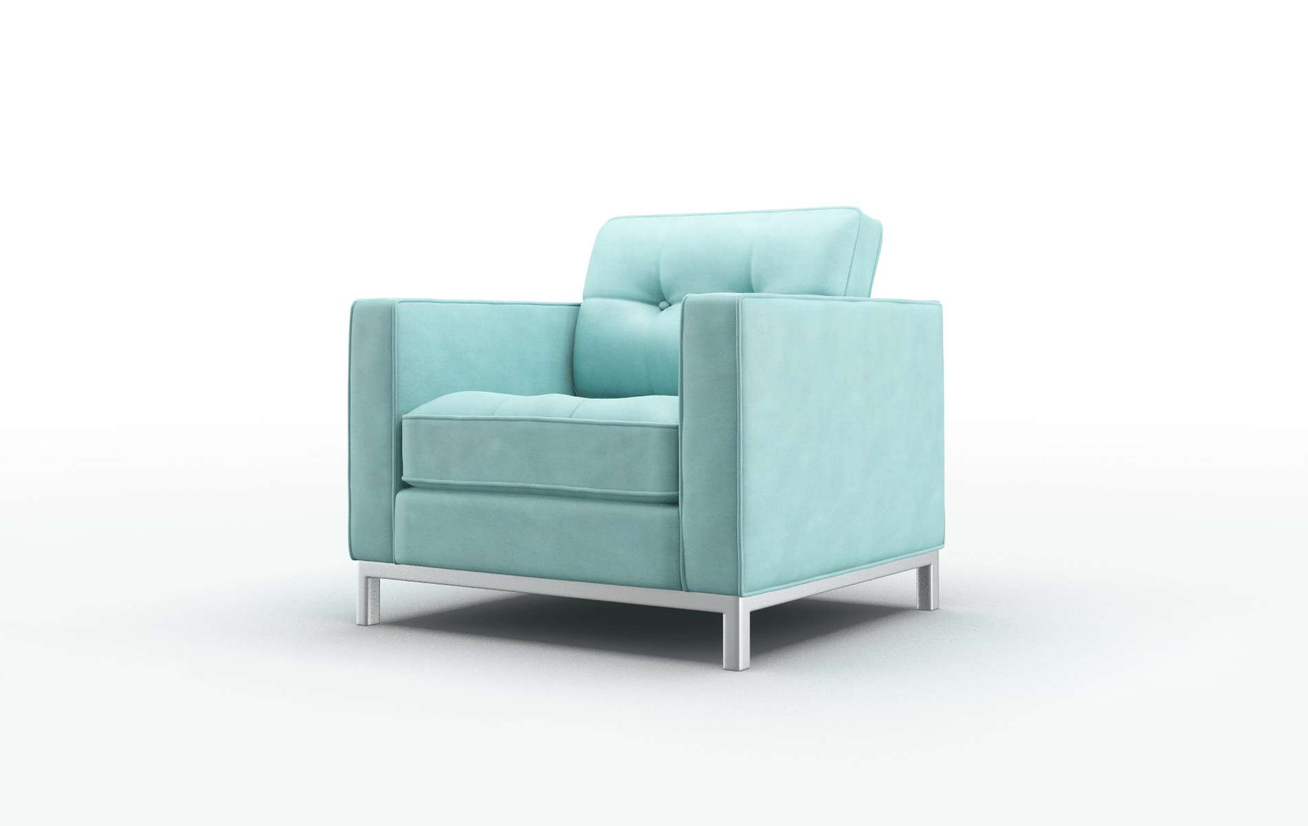 Oxford Curious Turquoise Chair metal legs 4