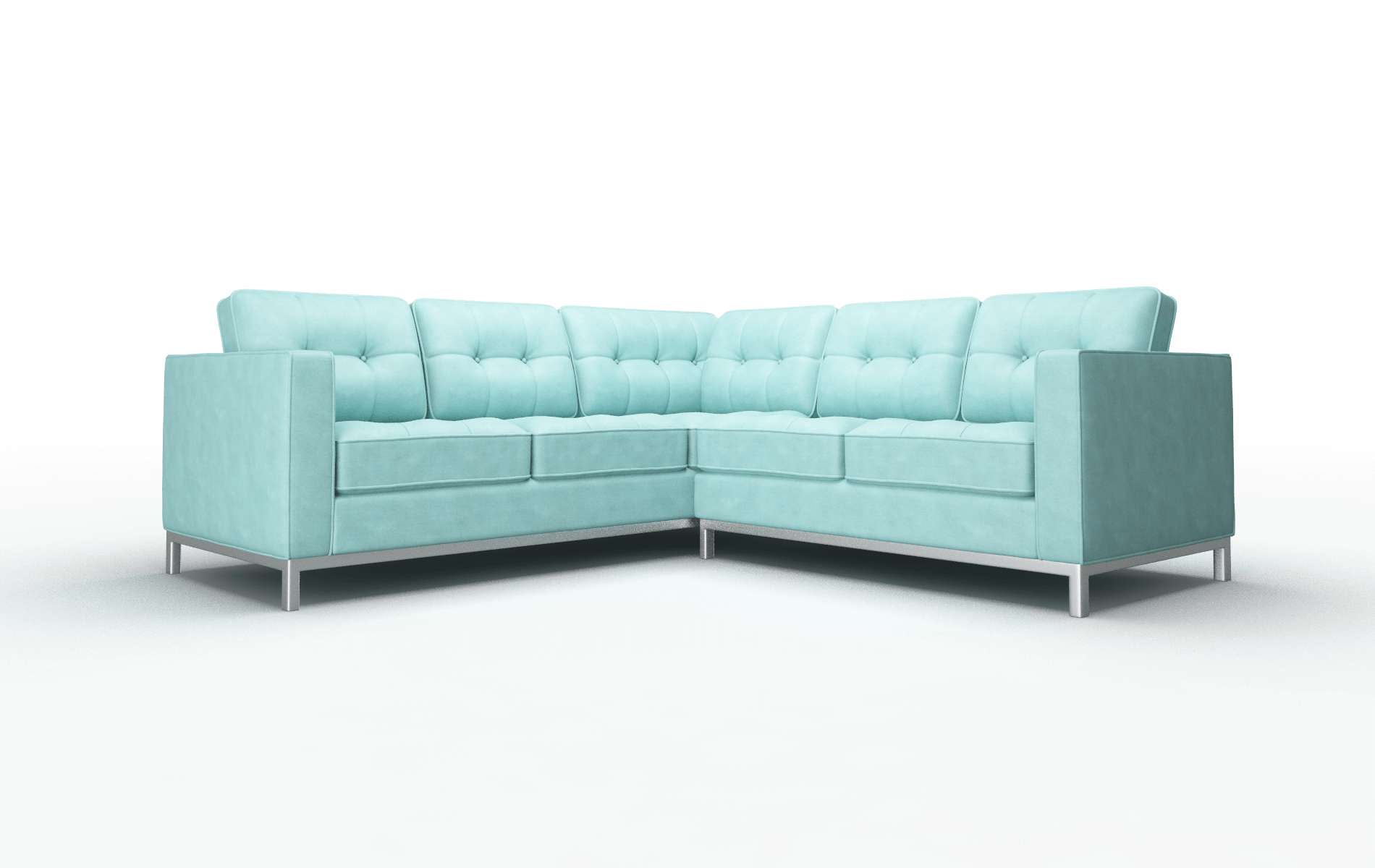 Oxford Curious Turquoise Sectional metal legs 1