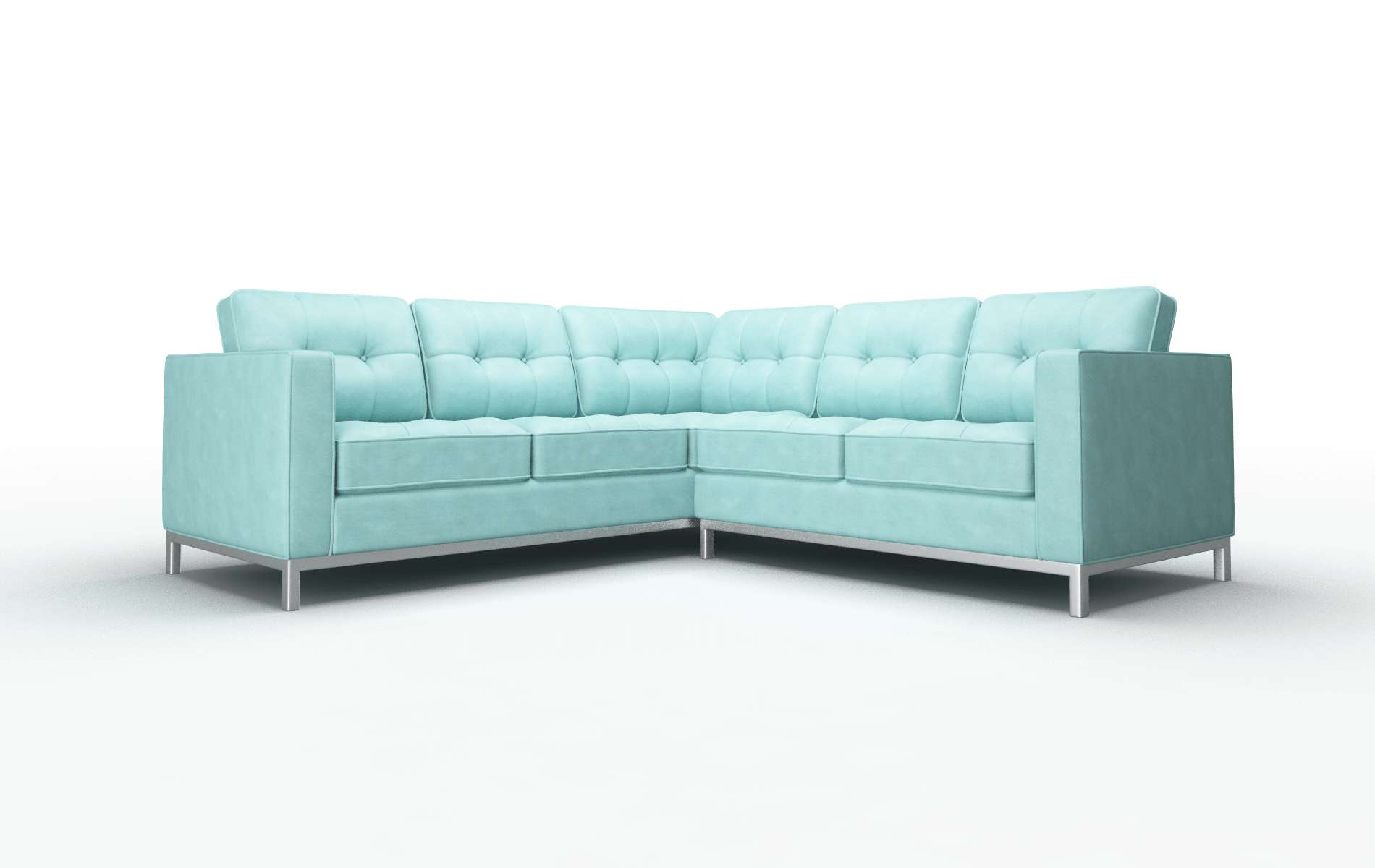 Oxford Curious turquoise Sectional Metal Legs  1