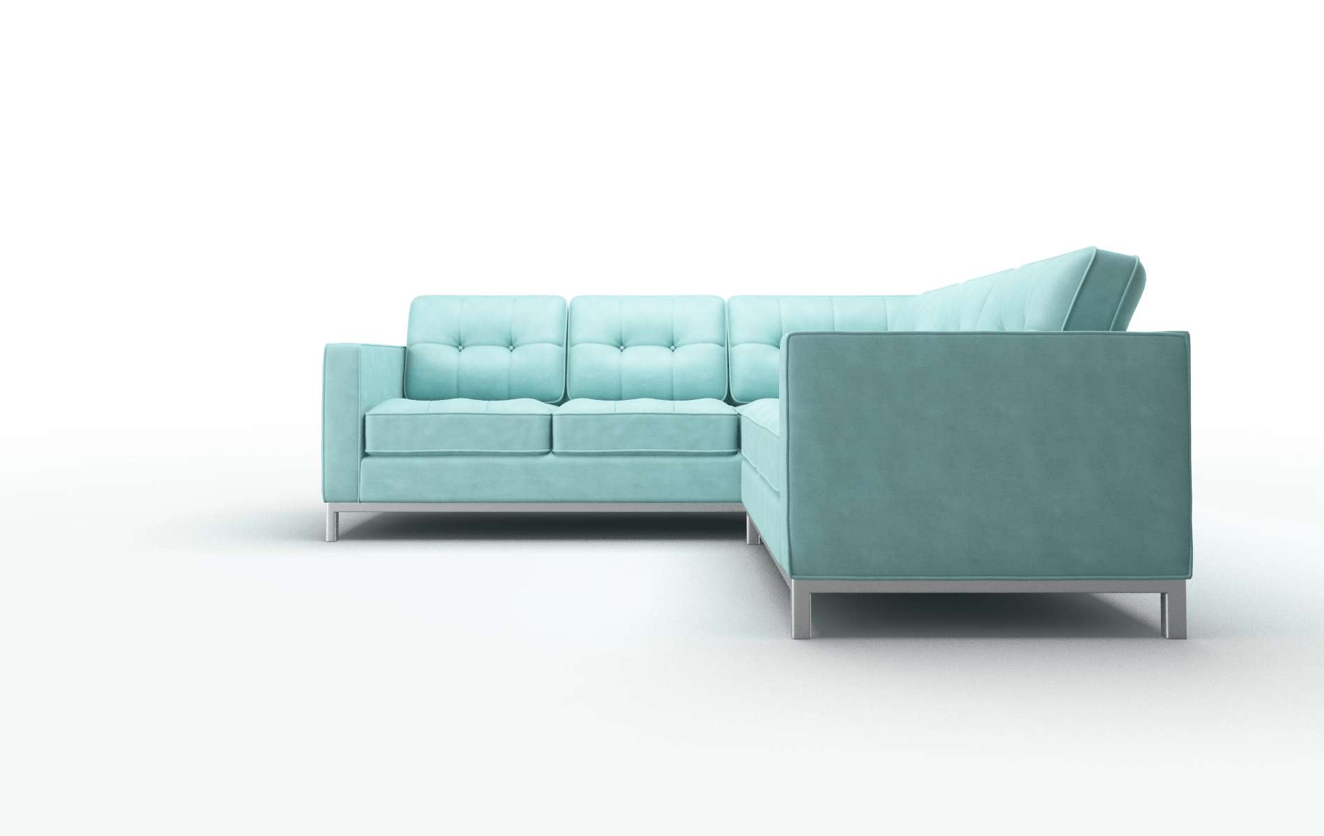 Oxford Curious Turquoise Sectional metal legs 5