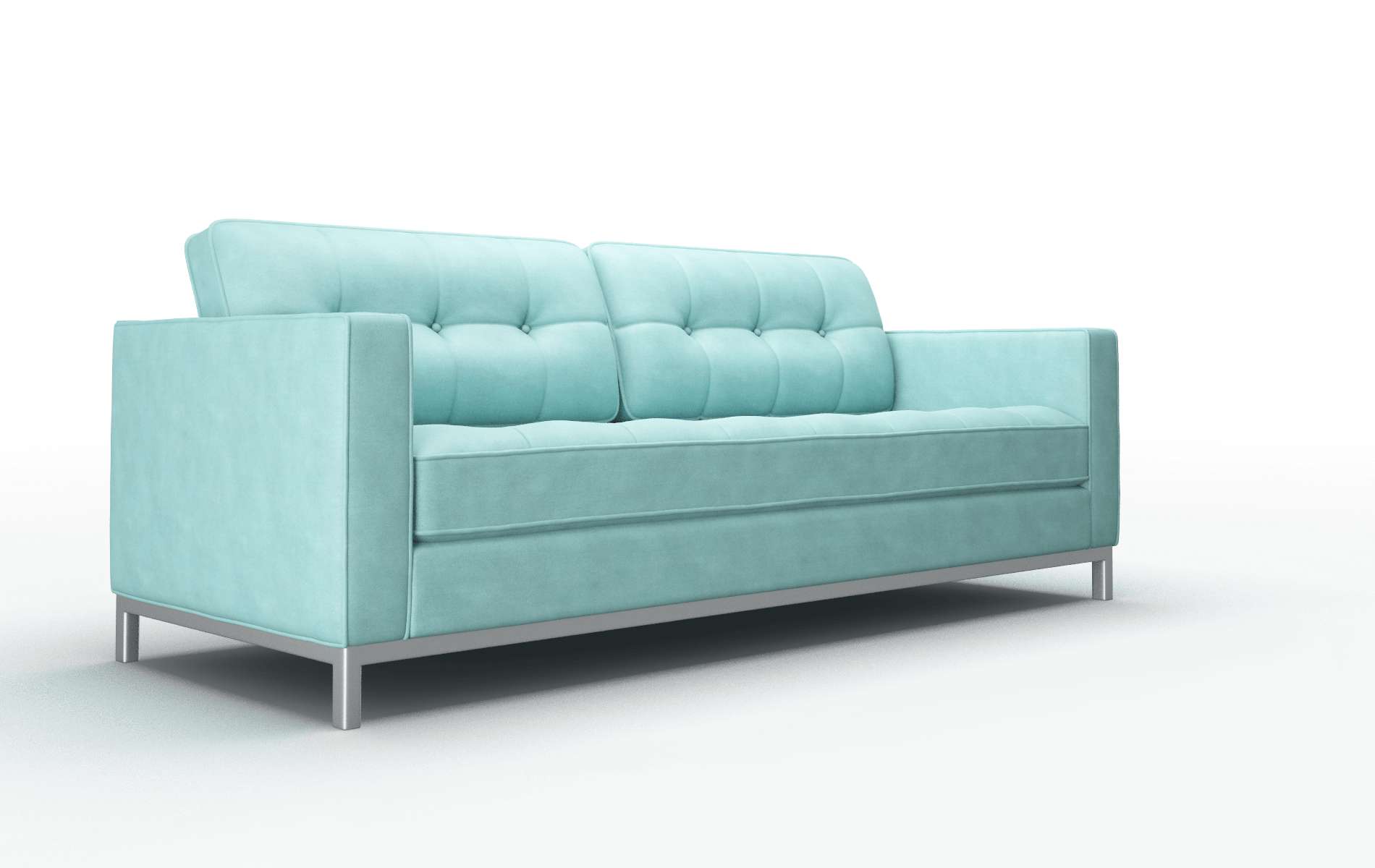 Oxford Curious Turquoise Sofa metal legs 2