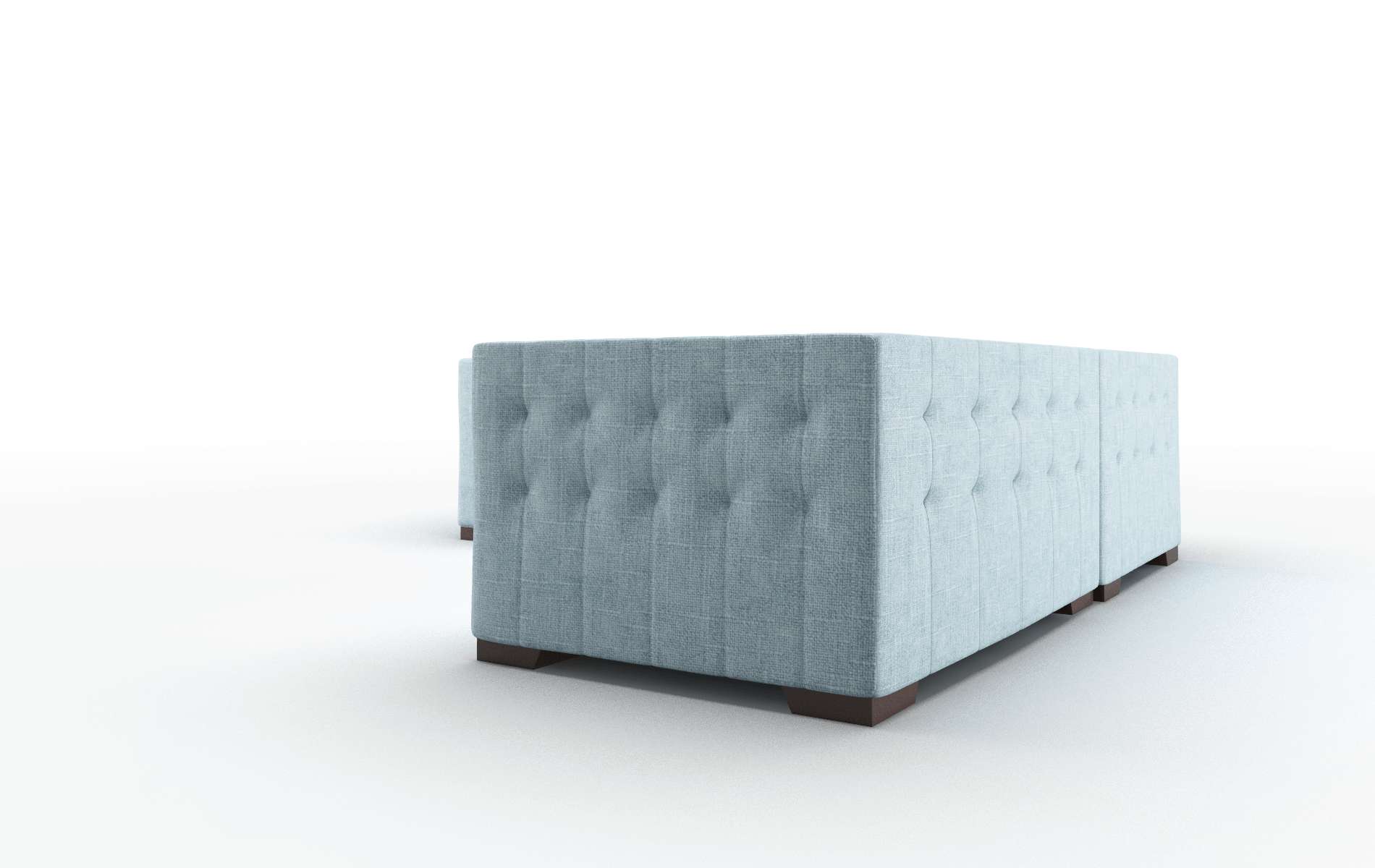 Palermo Atlas Turquoise Sectional espresso legs 4