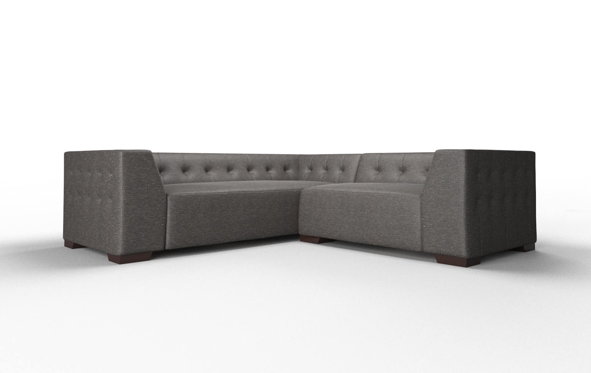 Palermo Avenger denim Sectional Espresso Legs  1