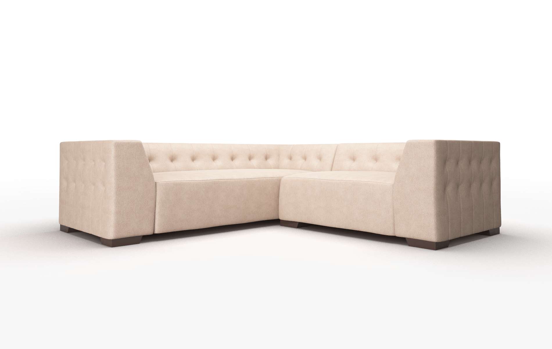 Palermo Bella Cocoa Sectional espresso legs 1