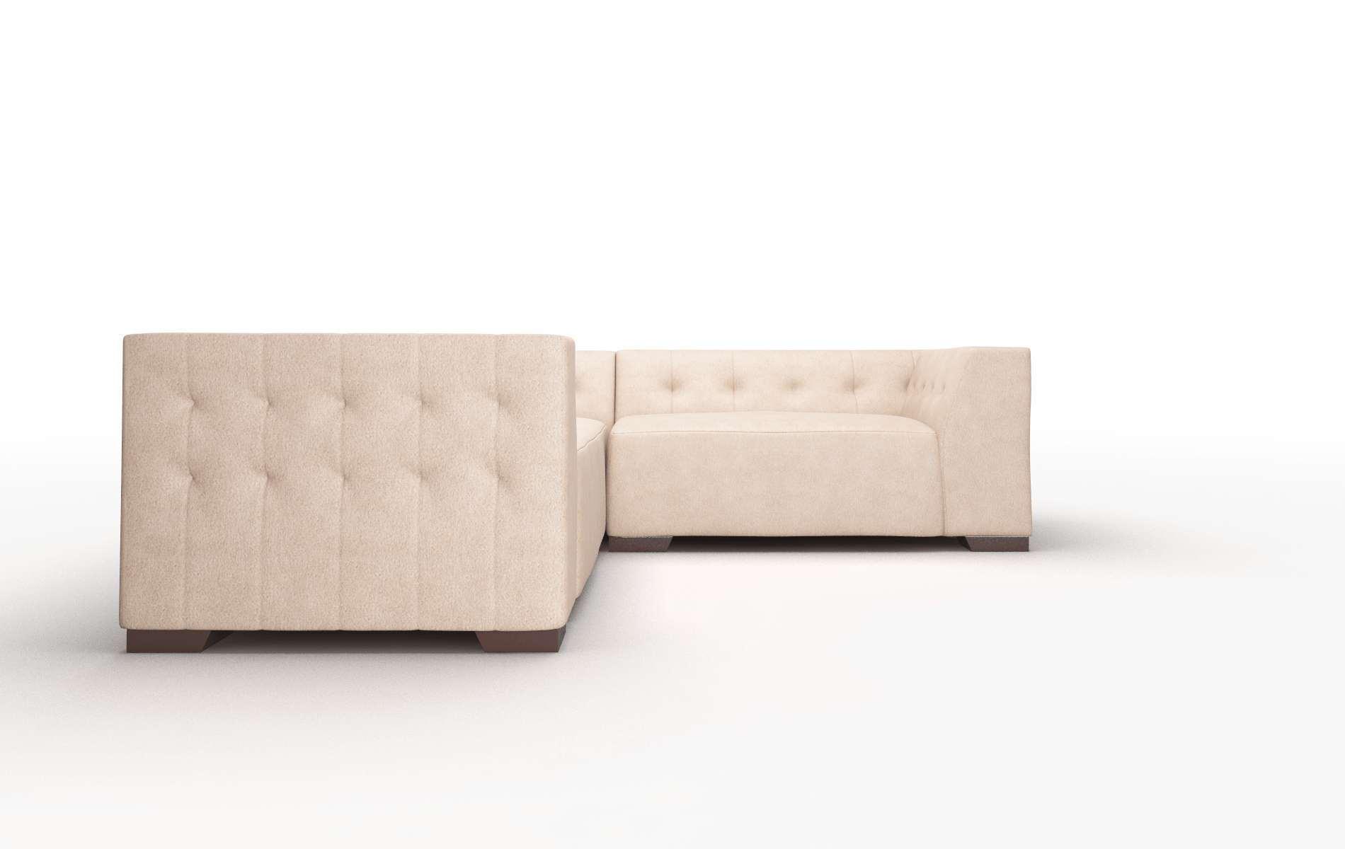 Palermo Bella Cocoa Sectional espresso legs 2