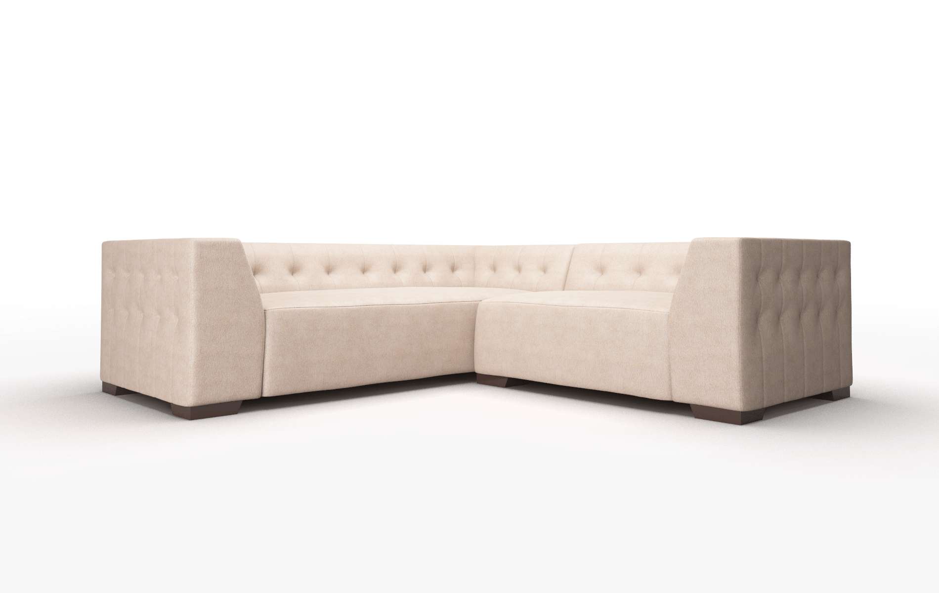 Palermo Bella Pewter Sectional espresso legs 1
