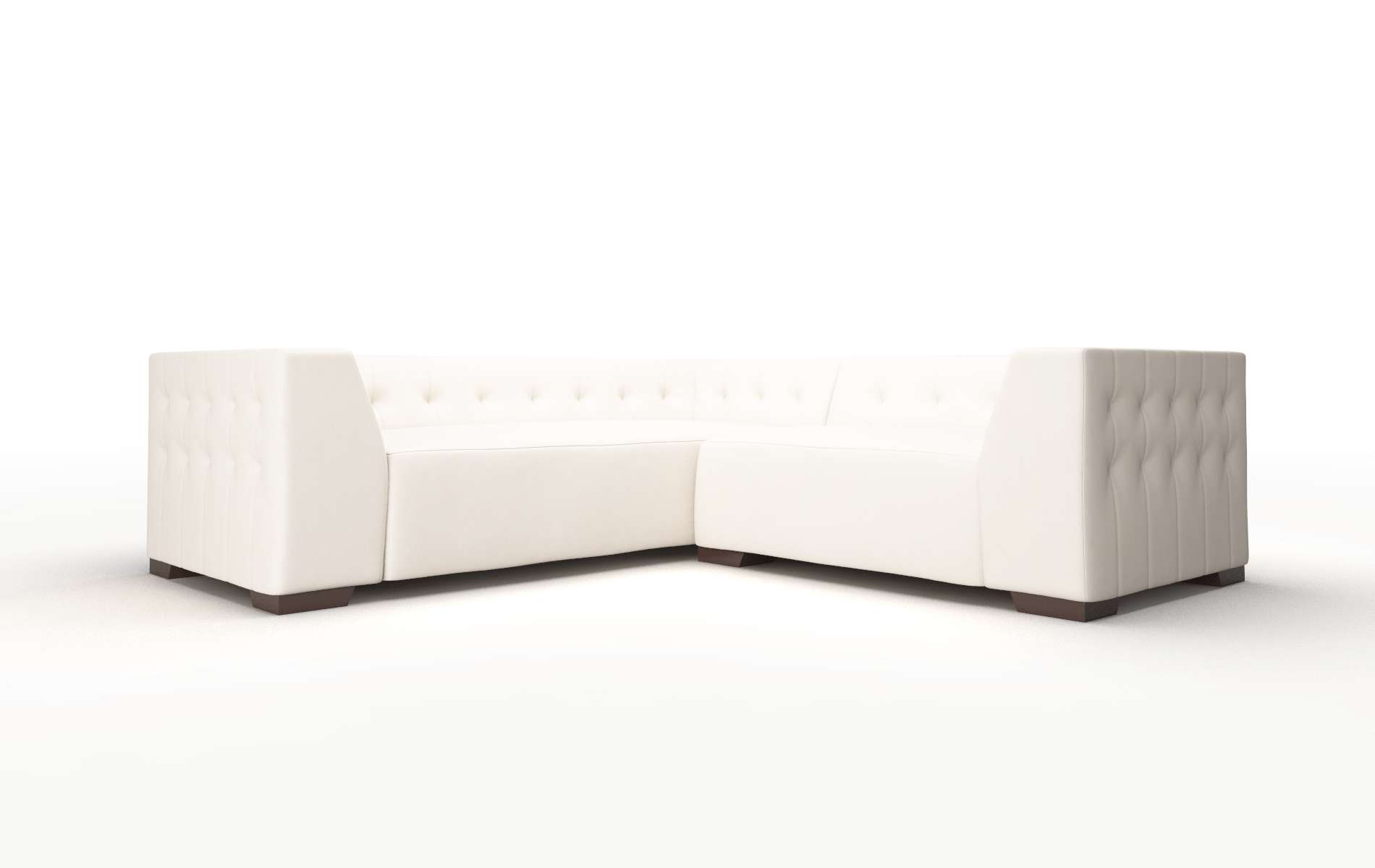 Palermo Blanche milky Sectional Espresso Legs  1
