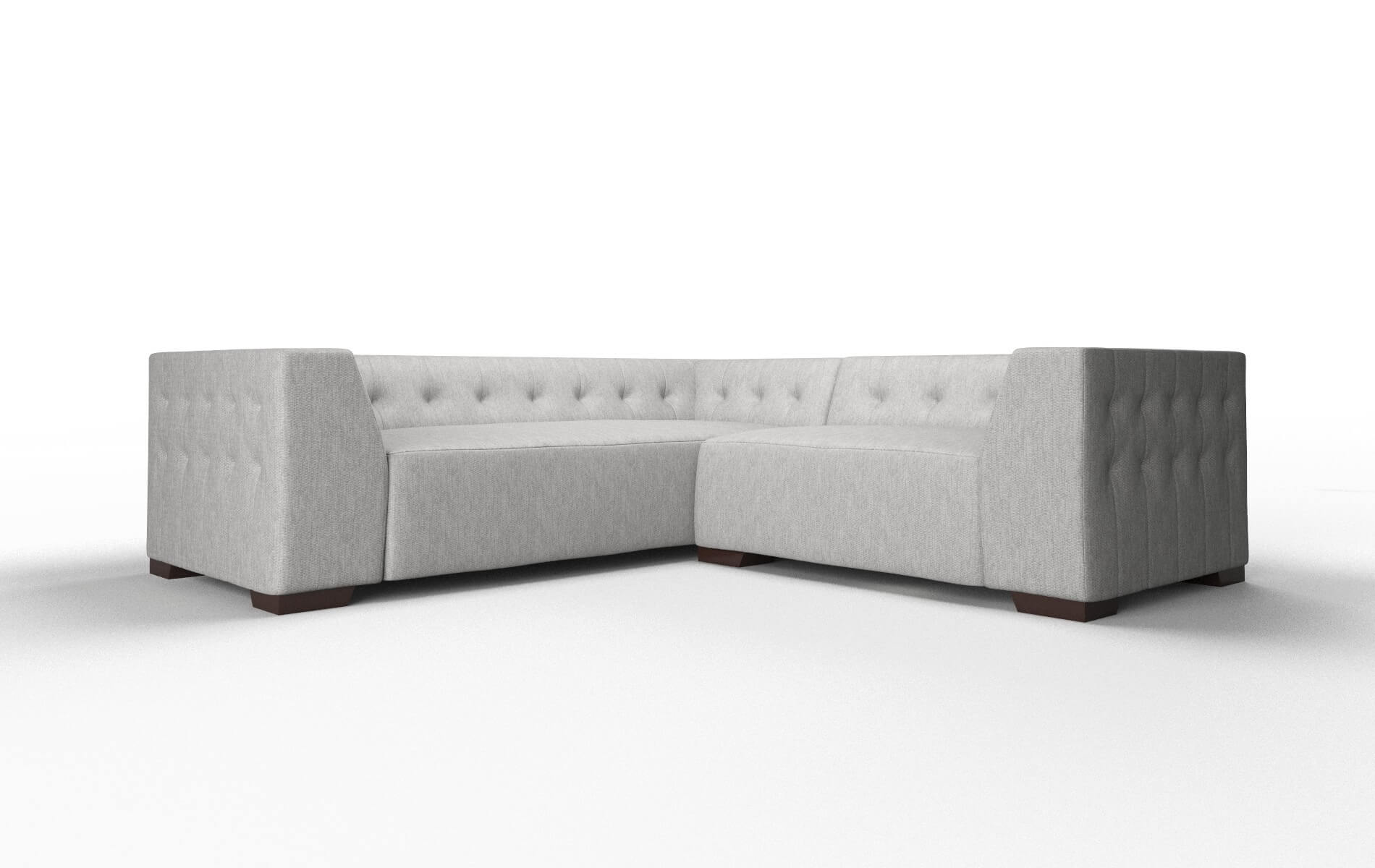 Palermo Bungalow Graphite Sectional espresso legs 1