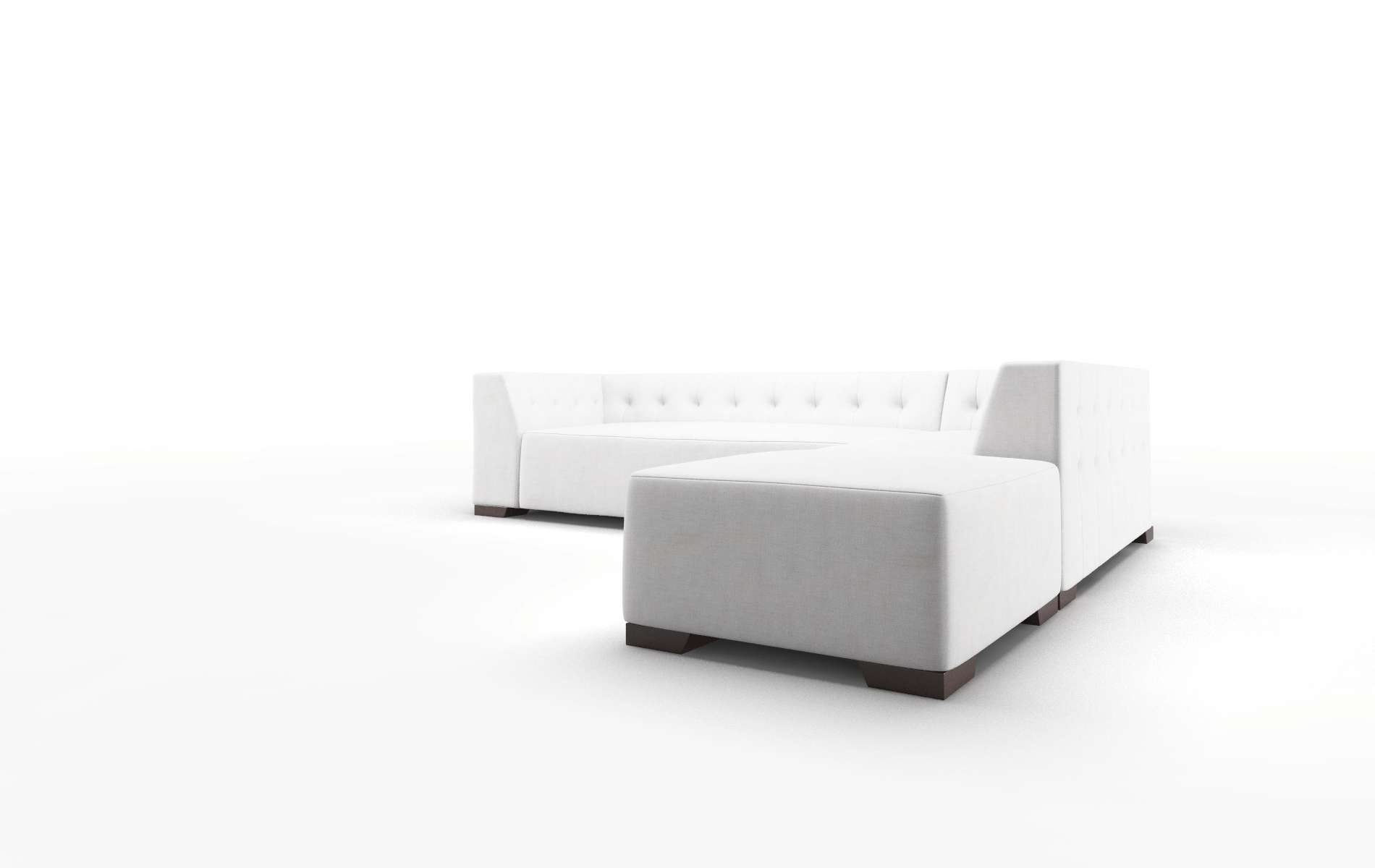 Palermo Catalina Ivory Panel espresso legs 4