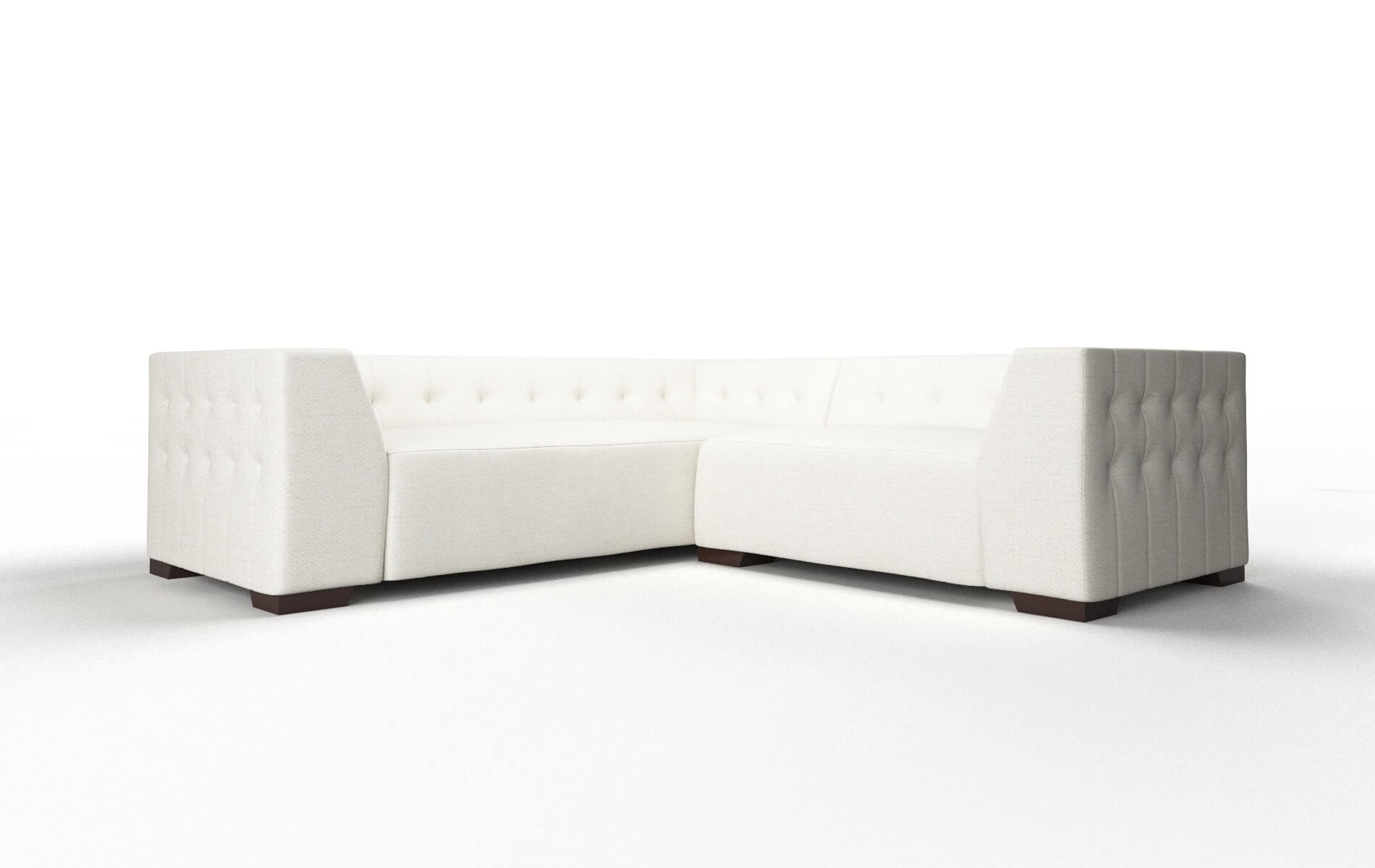 Palermo Catalina Ivory Sectional espresso legs 1